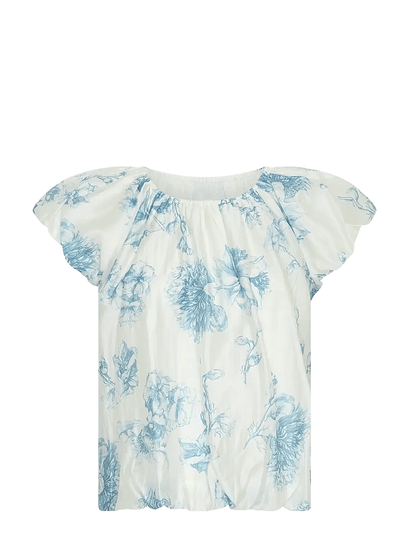 MSCH Copenhagen - MSCHEvangelia SS Top AOP - kortærmede bluser - m blue flower - 0
