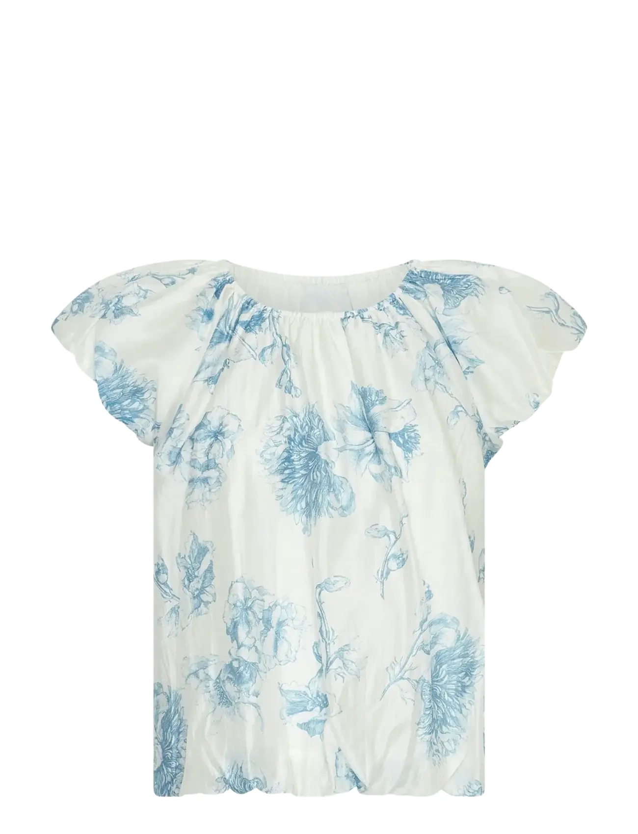 MSCH Copenhagen MSCHEvangelia SS Top AOP - Bluser - M BLUE FLOWER / blue