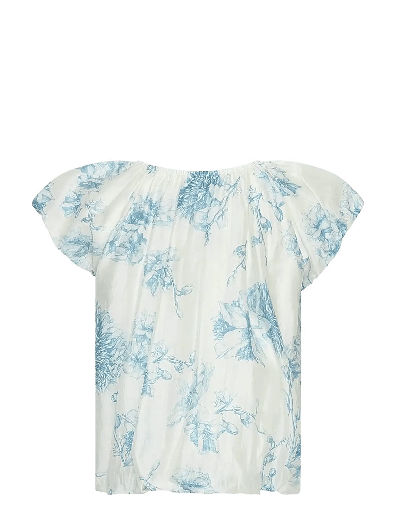 MSCH Copenhagen - MSCHEvangelia SS Top AOP - kortærmede bluser - m blue flower - 1
