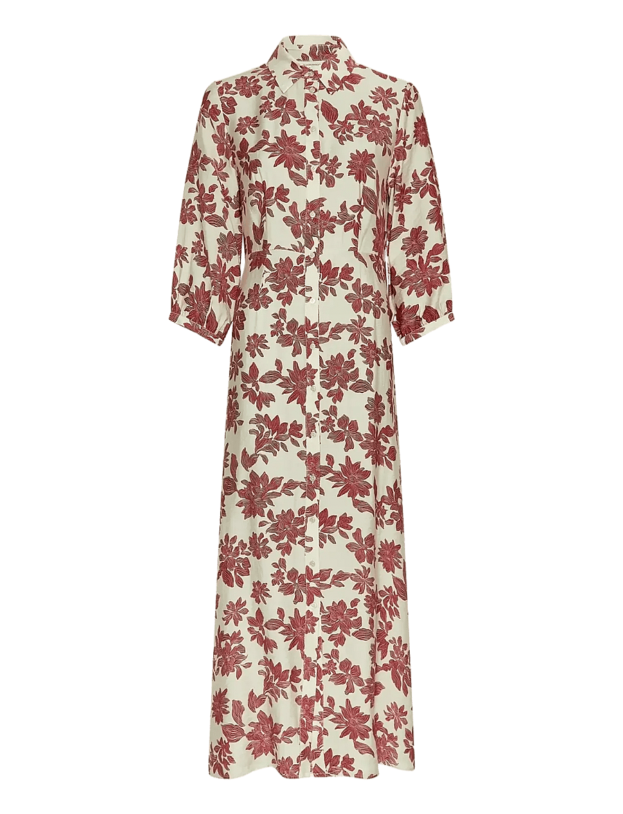 MSCH Copenhagen - MSCHVildana 3/4 Shirt Dress AOP - sommerkleider - rhubarb flower - 0