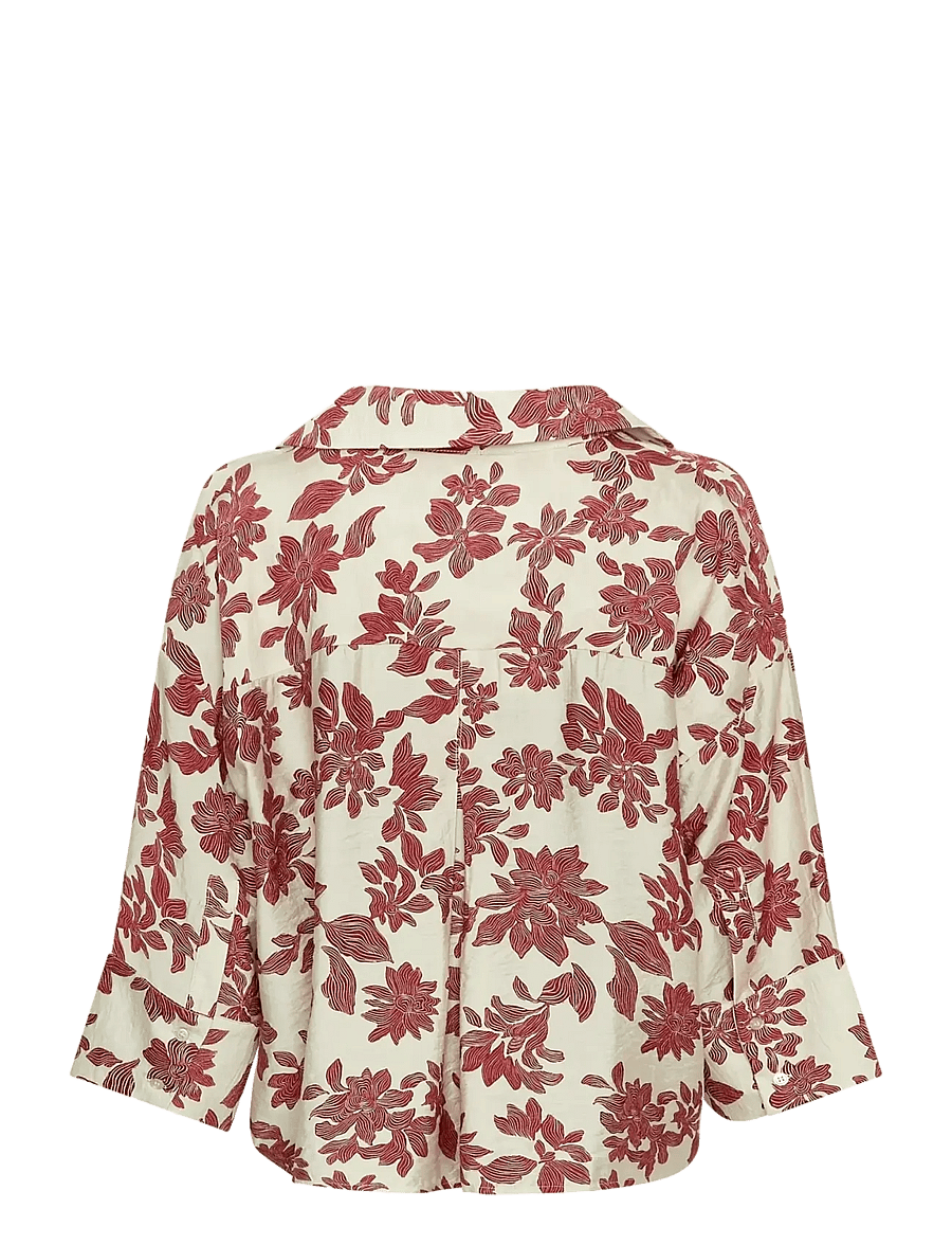MSCH Copenhagen - MSCHVildana 3/4 Shirt AOP - kortærmede skjorter - rhubarb flower - 1