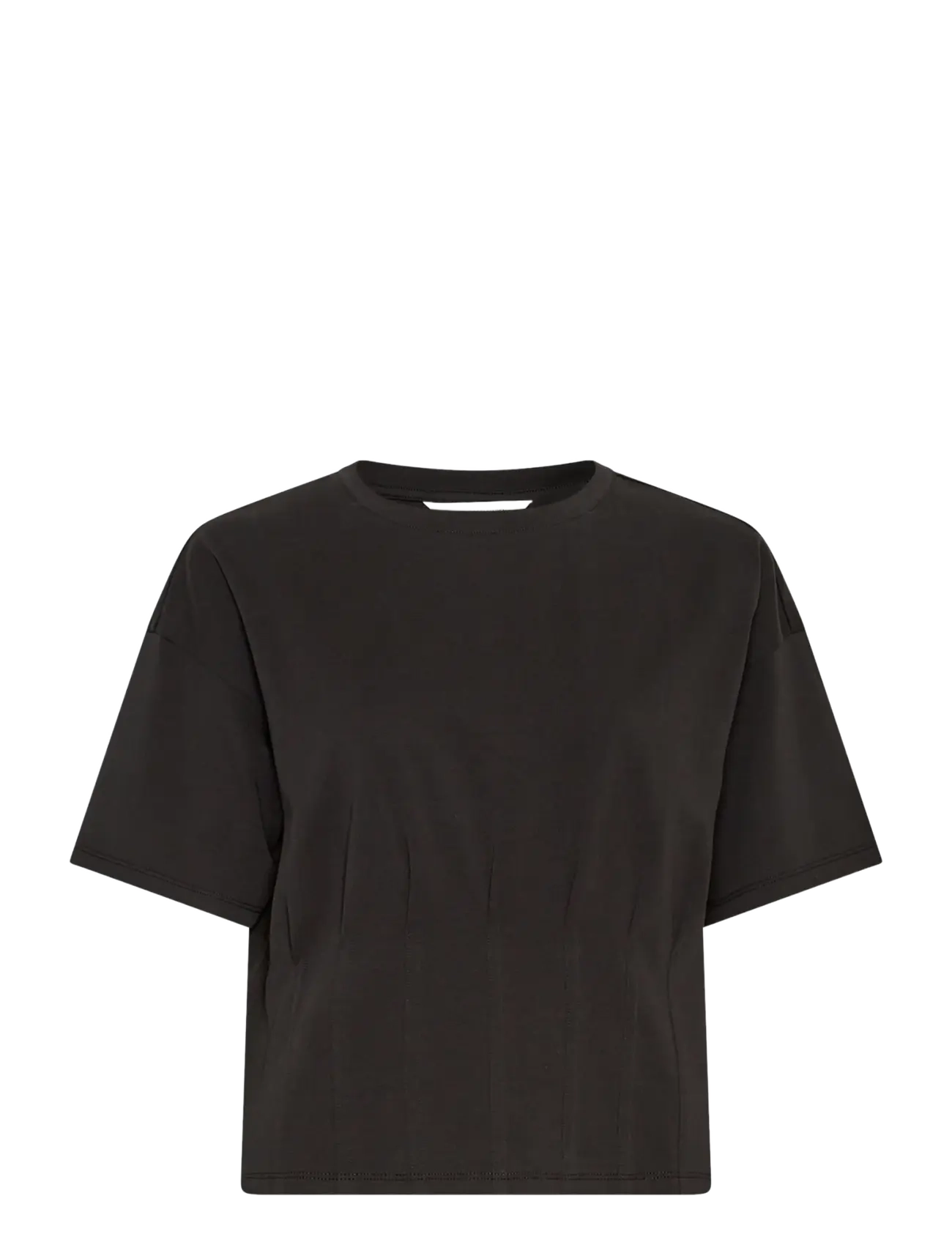 MSCH Copenhagen Mschkadance Tee, Kvinder, Plisseret T-Shirt, Sort, Str: XL