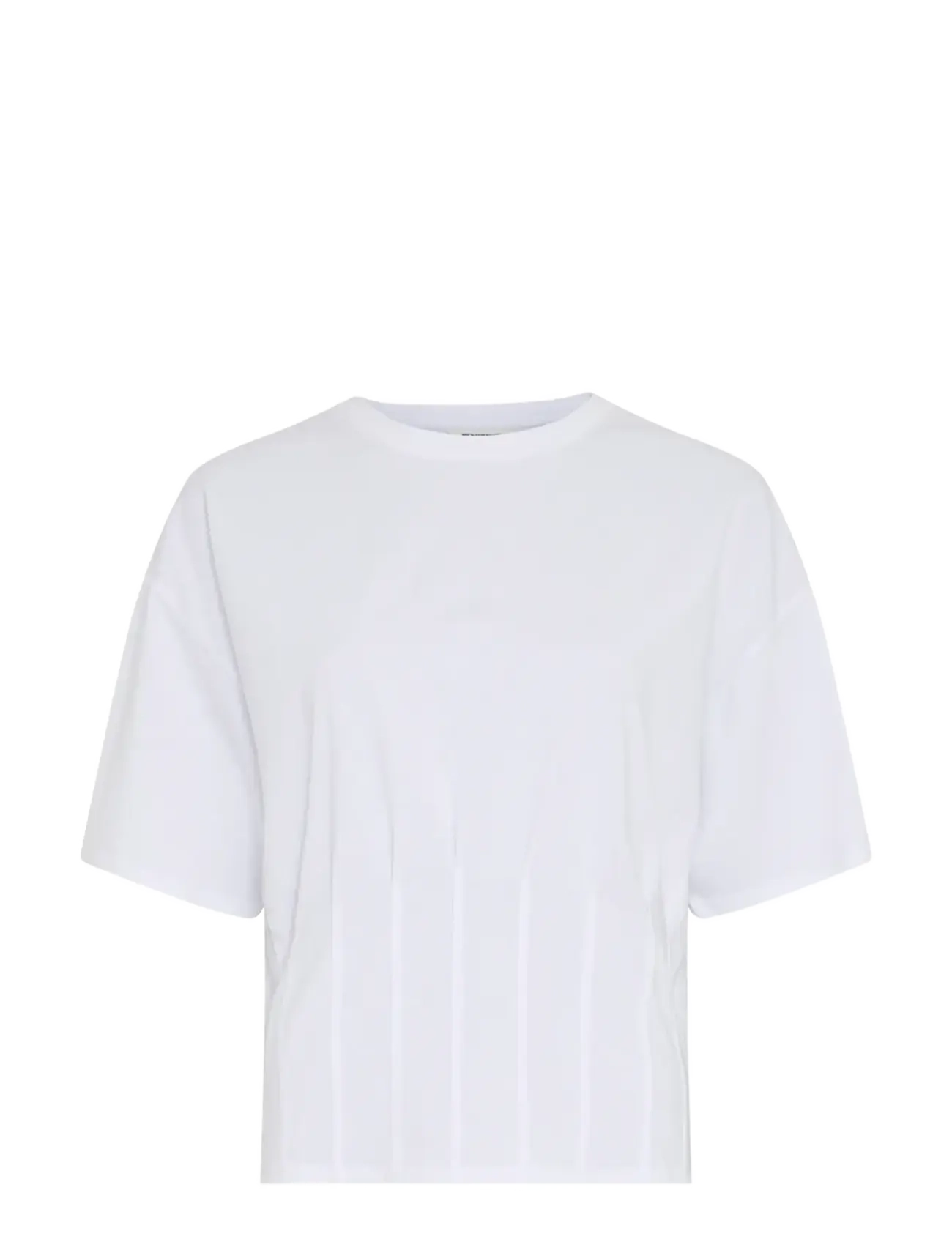 MSCH Copenhagen Mschkadance Tee, Kvinder, Plisseret T-Shirt, Hvid, Str: M