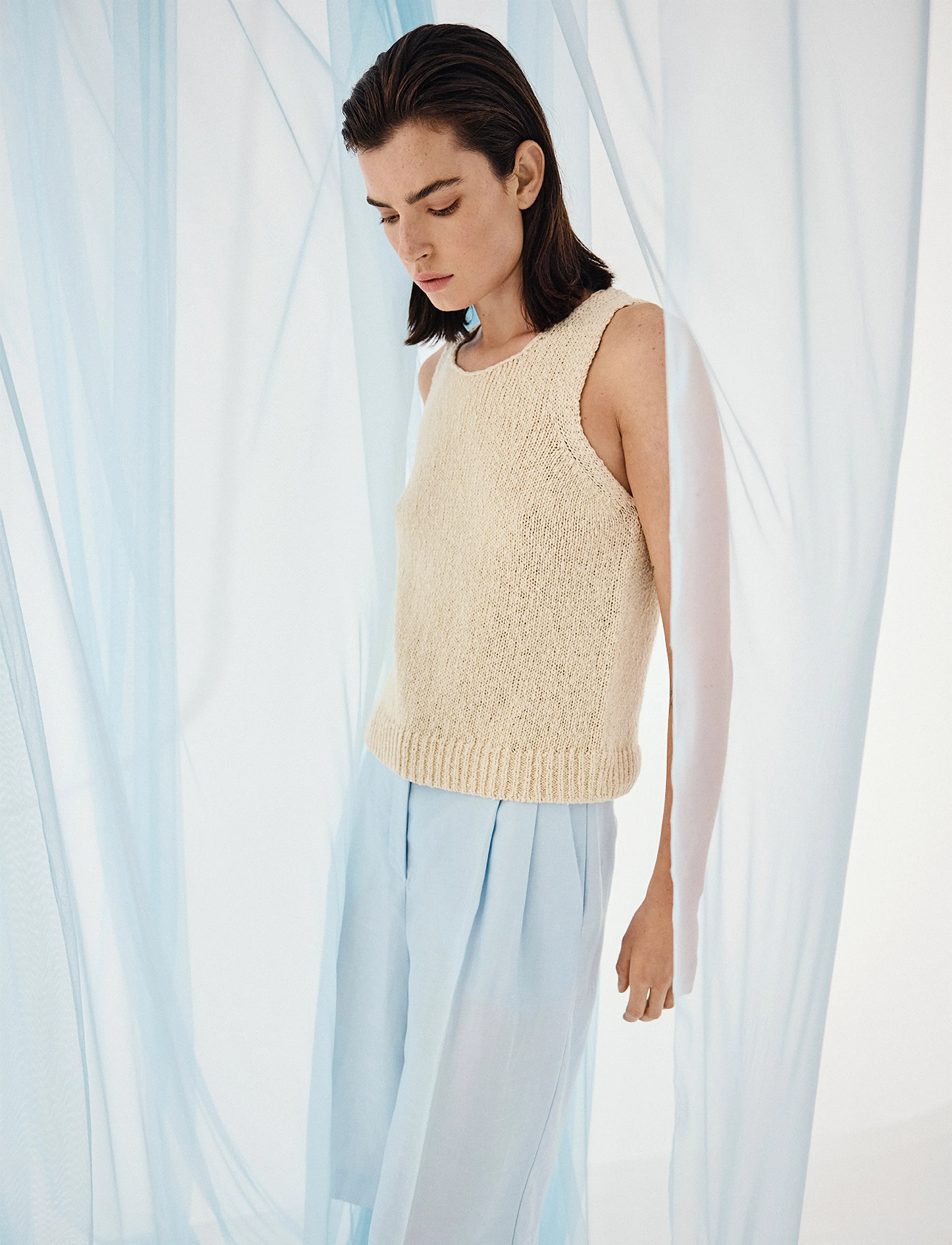 MSCH Copenhagen MSCHVivika Hannalie SL Top - Tanktops - BLEACHED SAND / cream