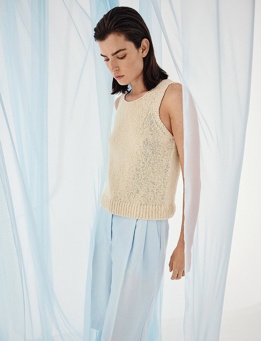MSCH Copenhagen - MSCHVivika Hannalie SL Top - tanktops - bleached sand - 0