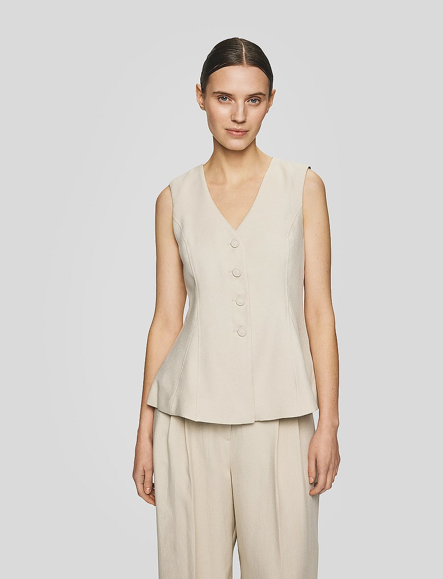 MSCH Copenhagen - MSCHEsteriane Waistcoat - varrukateta topid - oatmeal melange - 0