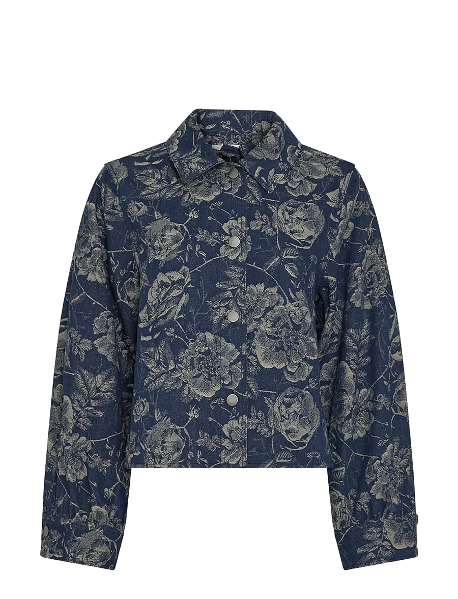 MSCH Copenhagen - MSCHTita Shirt - langærmede skjorter - mid blue flower - 1