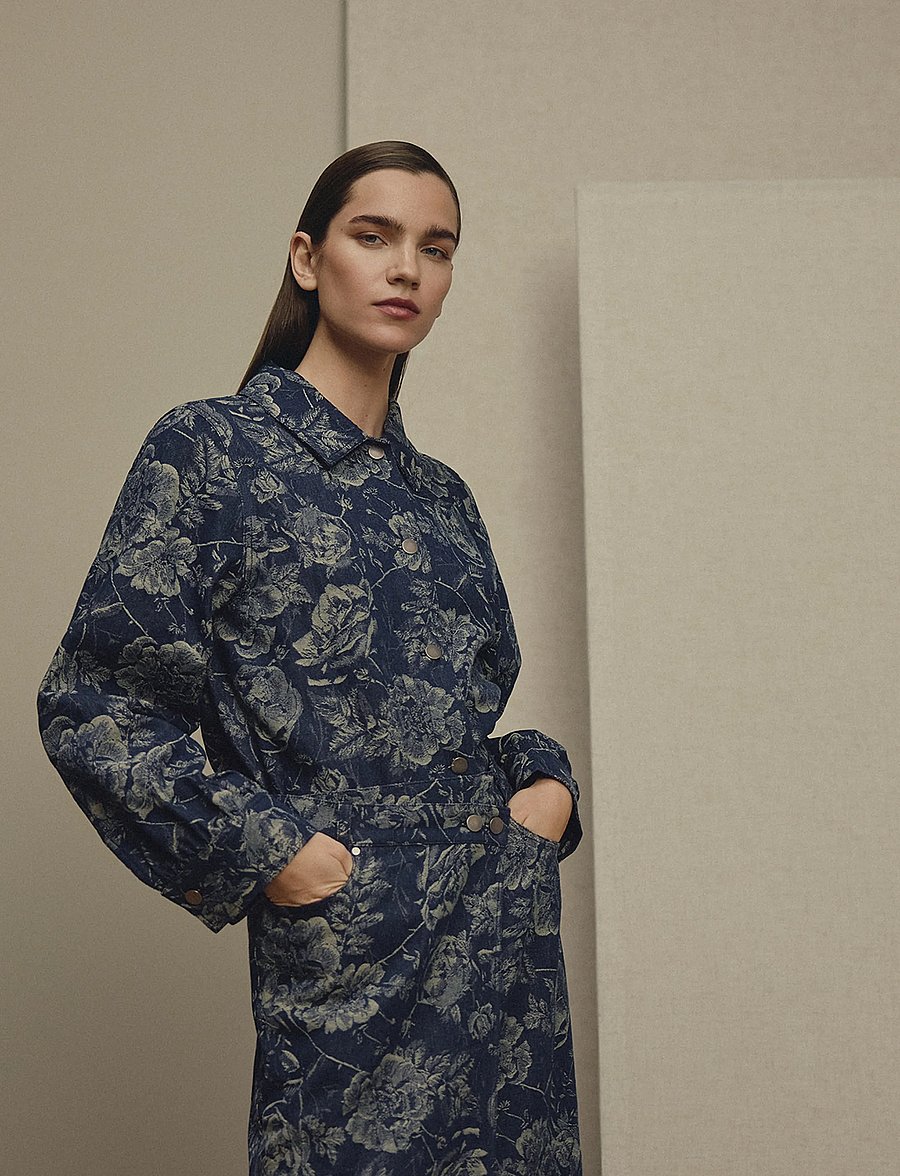 MSCH Copenhagen - MSCHTita Shirt - langærmede skjorter - mid blue flower - 0