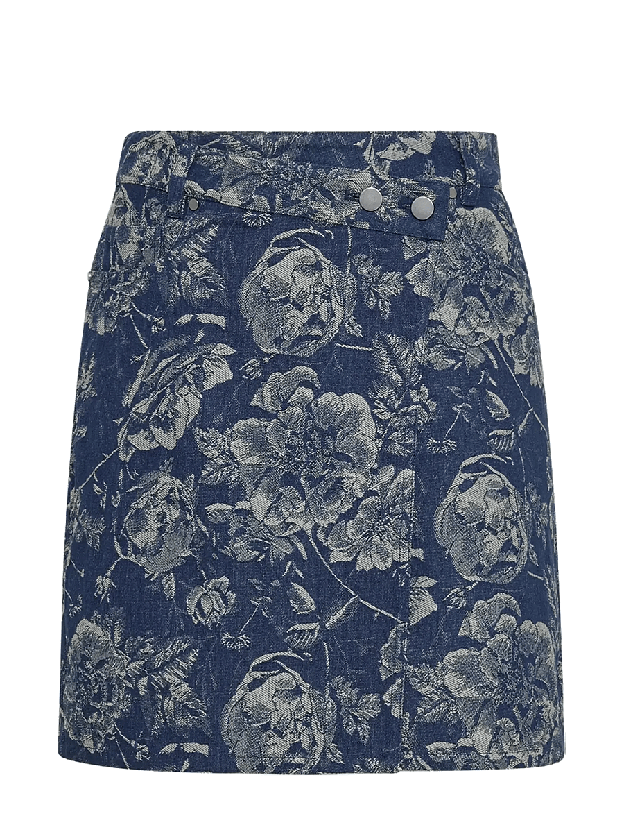 MSCH Copenhagen - MSCHTita Skirt - midi nederdele - mid blue flower - 2
