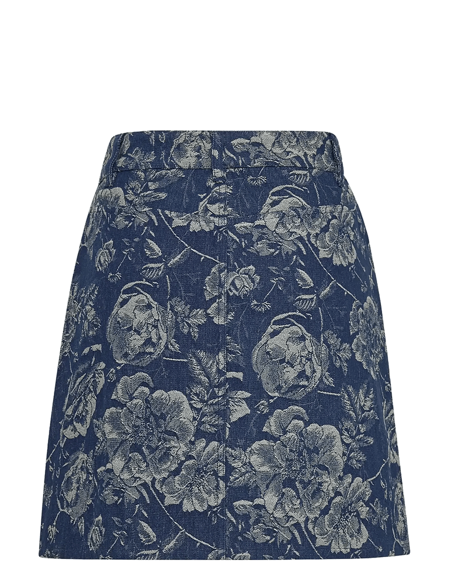 MSCH Copenhagen - MSCHTita Skirt - midi nederdele - mid blue flower - 3