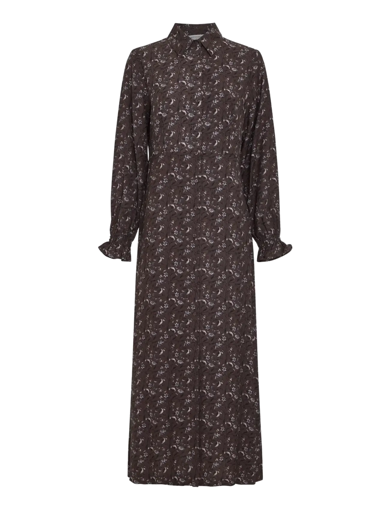 MSCH Copenhagen MSCHMichella Shirt Dress AOP - Skjortekjoler - HOT FUDGE FLWR / brown