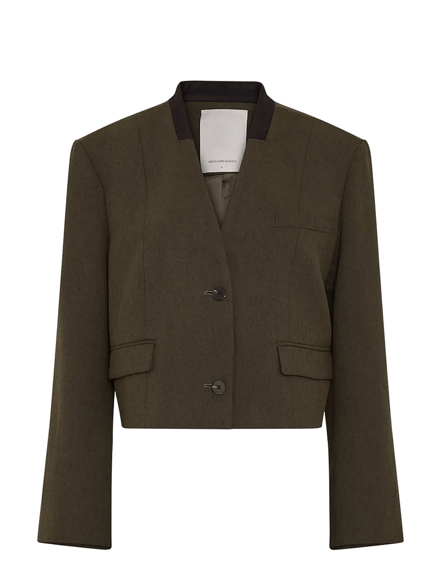 MSCH Copenhagen - MSCHCabrie Jacket - cropped-blazer - forest n mel - 0