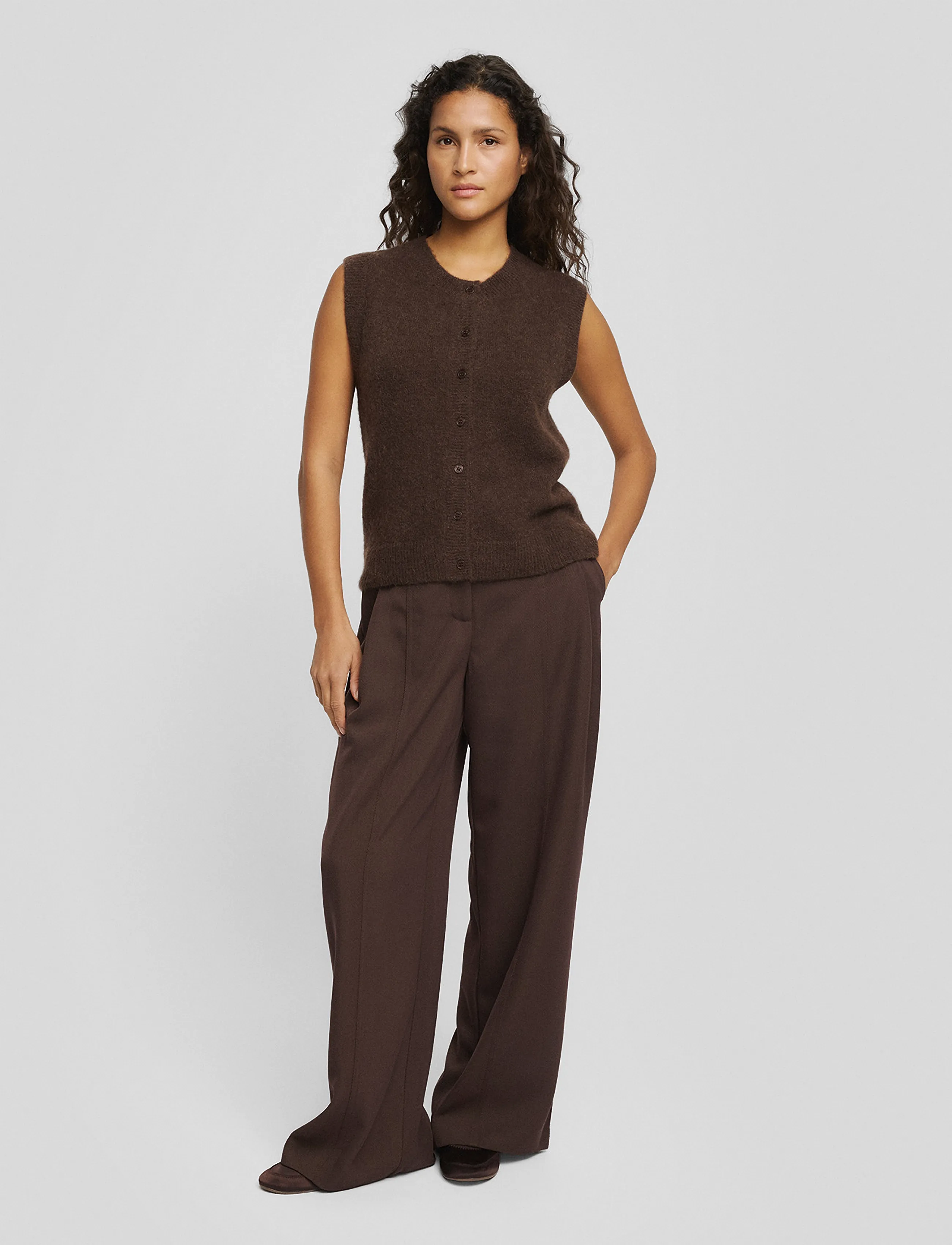 MSCH Copenhagen MSCHLauretta HW Pants - Kläder - HOT FUDGE / brown