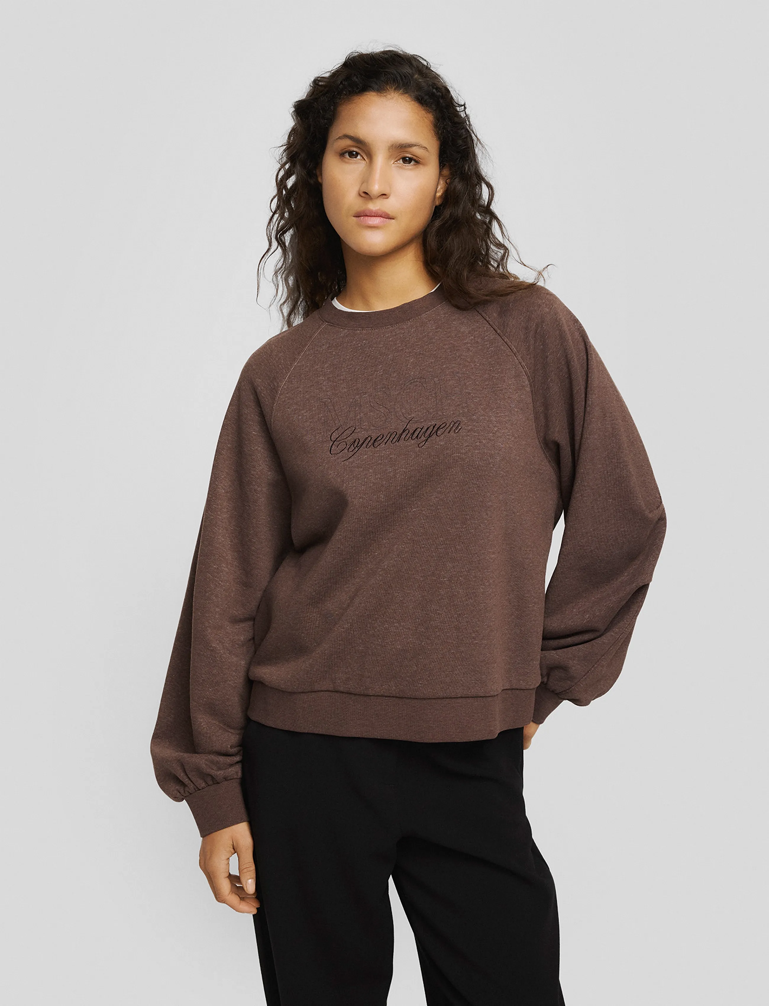 MSCH Copenhagen MSCHBrawley Briena Logo Sweatshirt - MSCH Copenhagen - HOT FUDGE MEL / brown