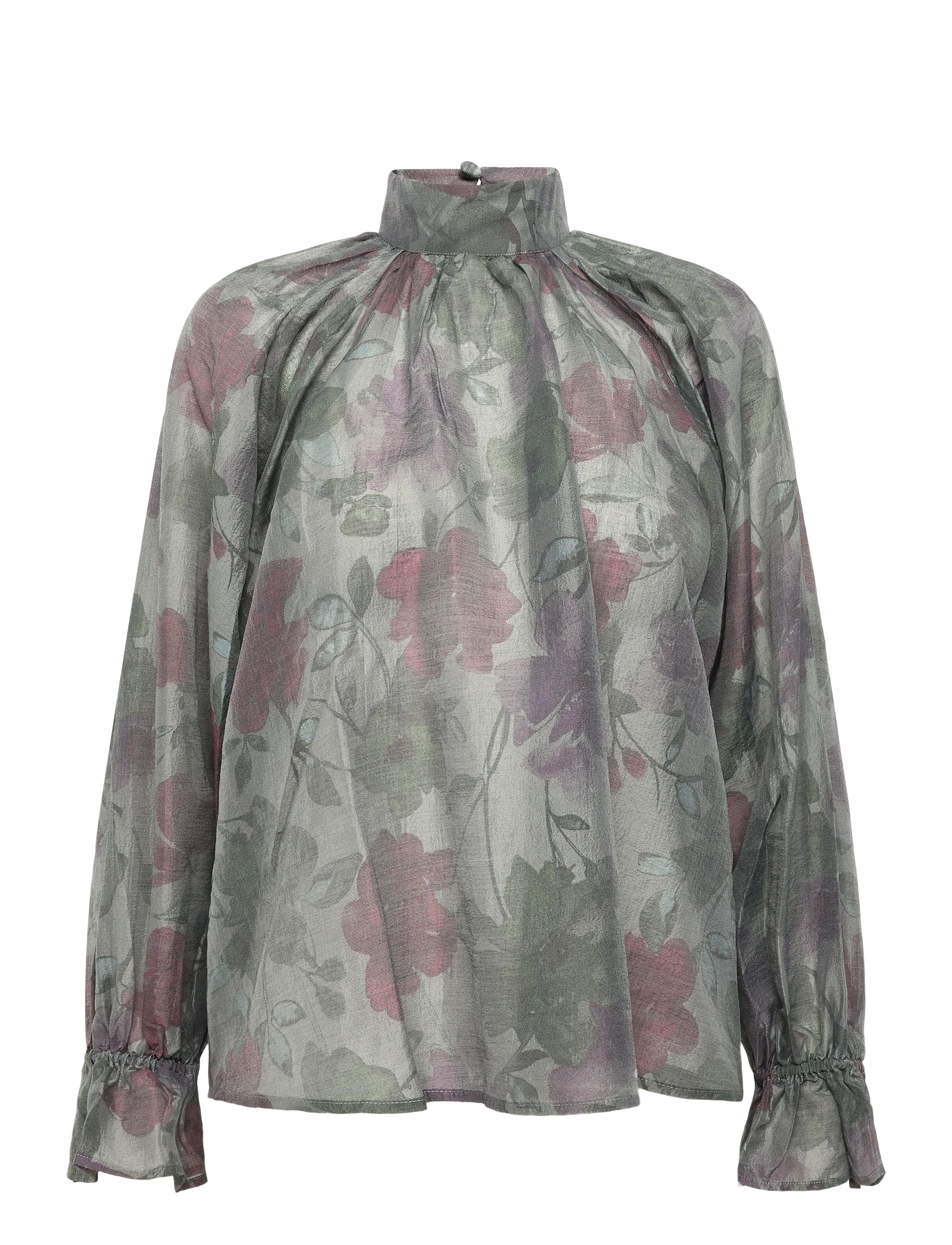 MSCH Copenhagen MSCHJaquelina Top AOP - Bluser & Skjorter - F. NIGHT FLOWER / grey