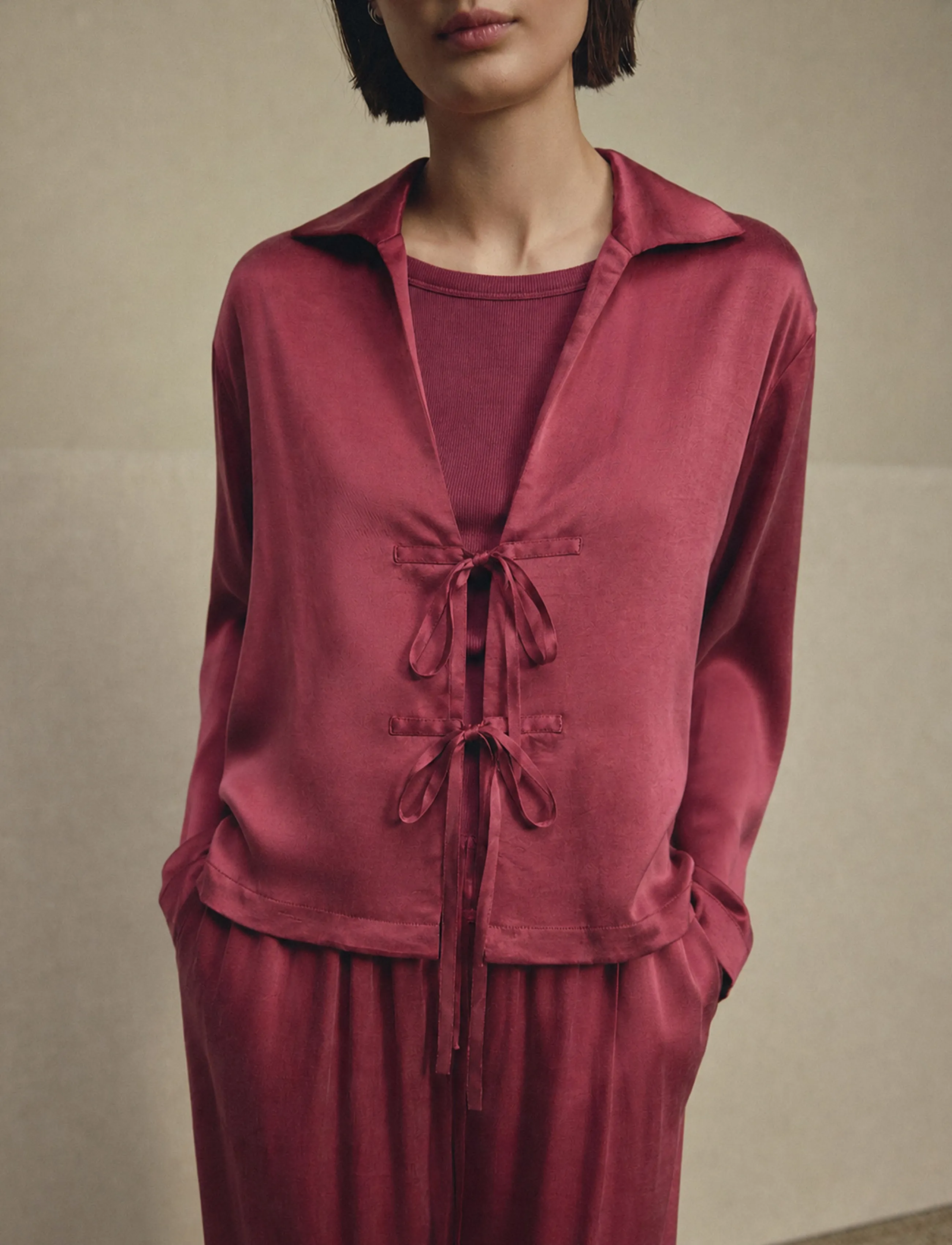 MSCH Copenhagen MSCHShaelan Shirt - Bluser - RHODODENDRON / burgundy