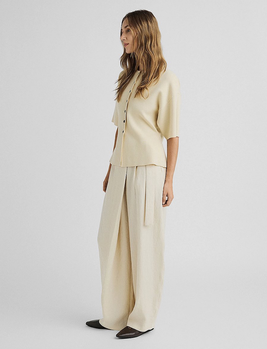 MSCH Copenhagen - MSCHZein Esteriane HW Pants - hosen mit geradem bein - bleached sand - 3