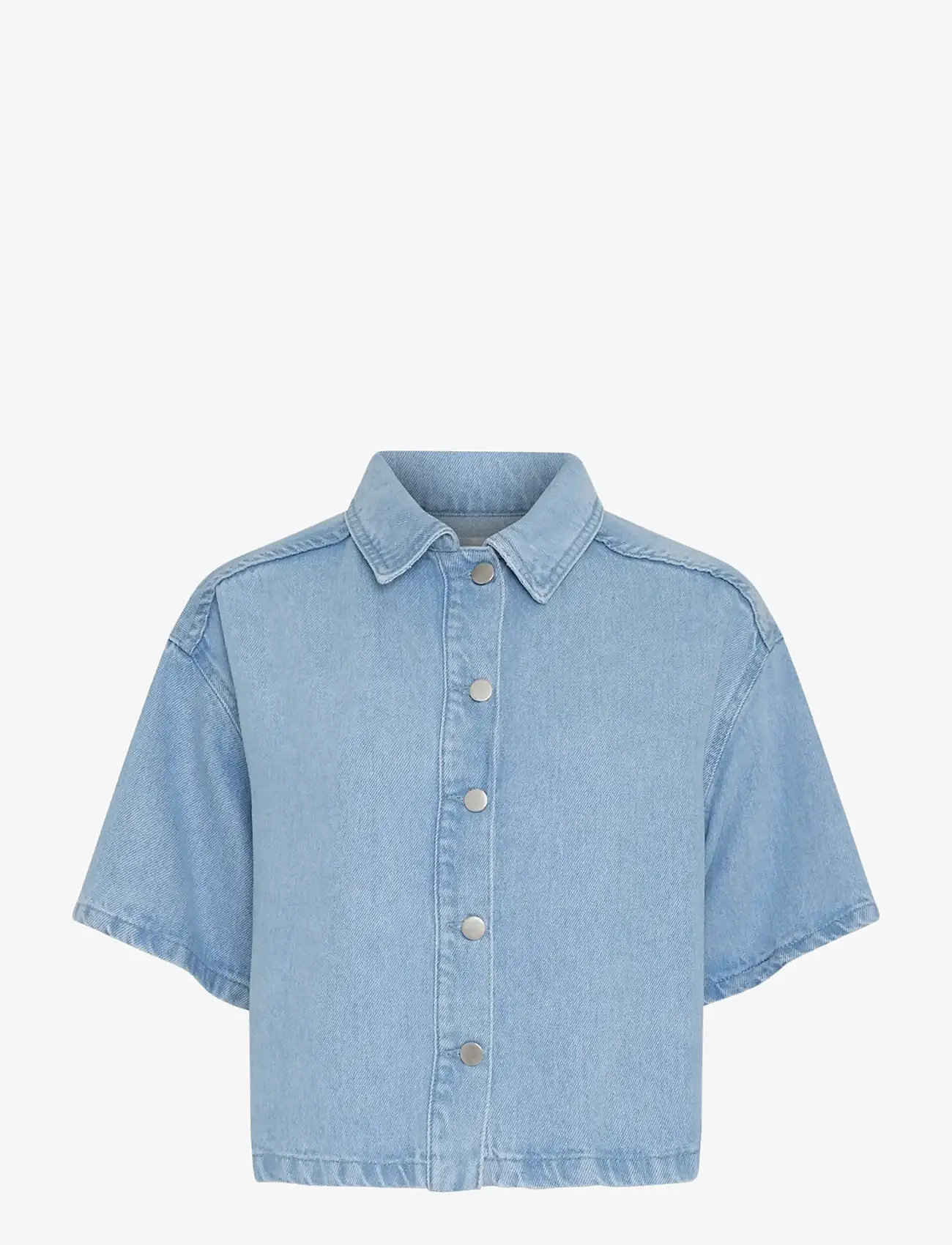 MSCH Copenhagen - MSCHSaphina 2/4 Shirt - teksasärgid - light blue wash - 0