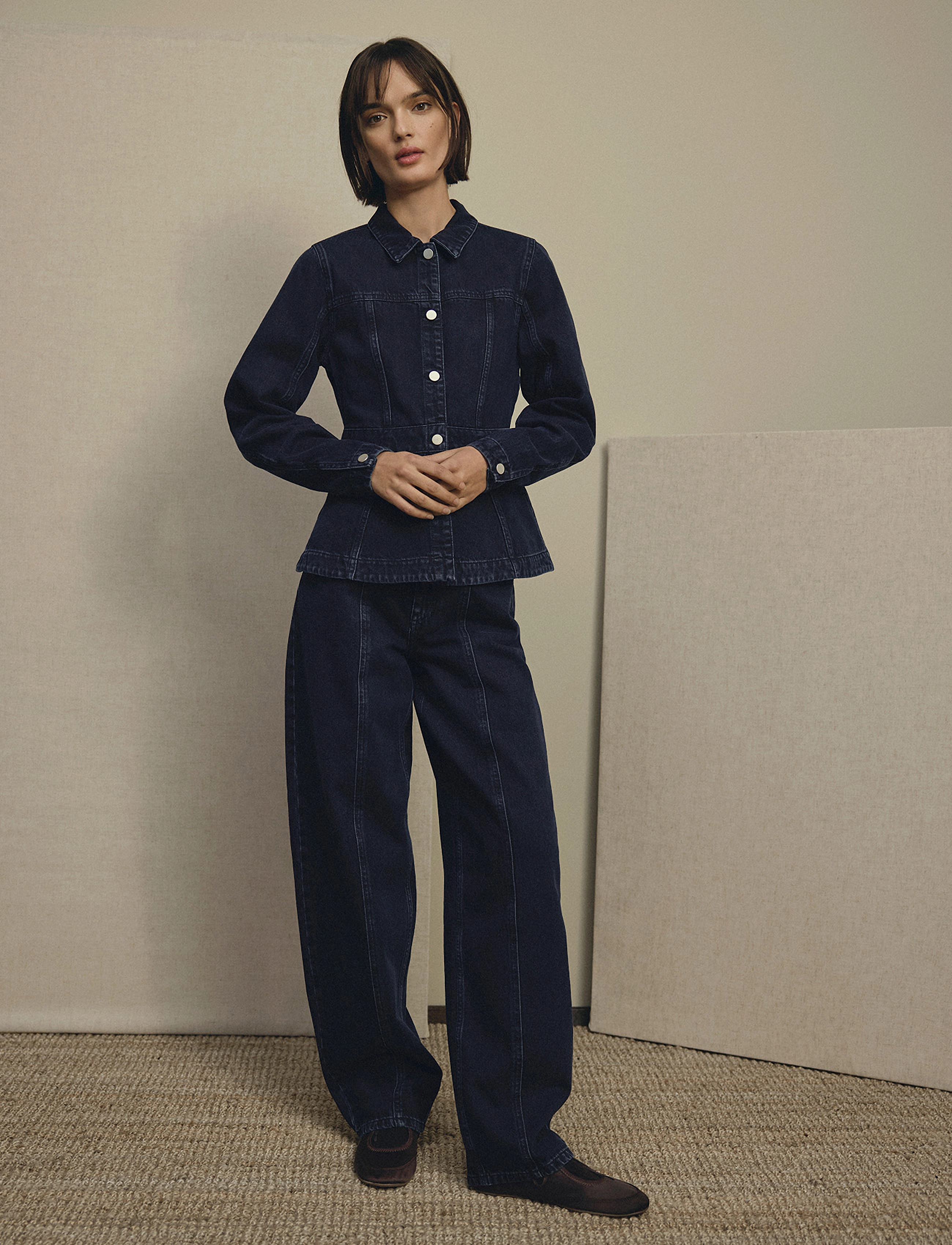 MSCH Copenhagen MSCHUtta Evi HW Tapered Jeans - Barrel Jeans - BLUE BLACK WASH / navy