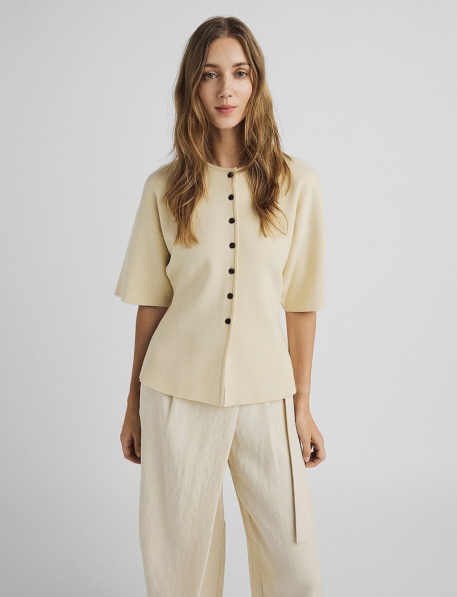 MSCH Copenhagen - MSCHMirielle East 2/4 Cardigan - strickjacken - bleached sand - 0