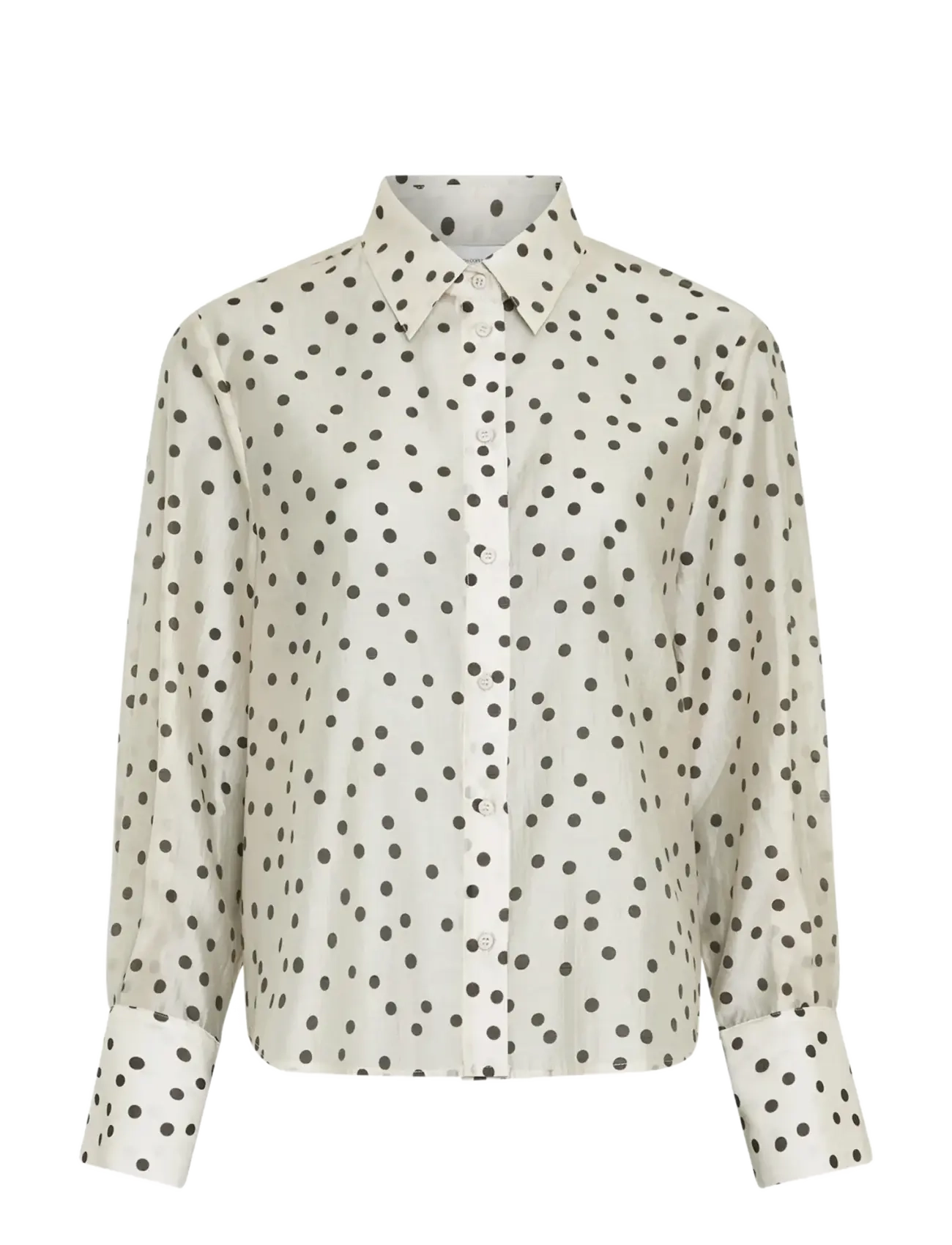 MSCH Copenhagen MSCHDorothea Faustina Shirt AOP - Tøj - PEYOTE DOT / cream