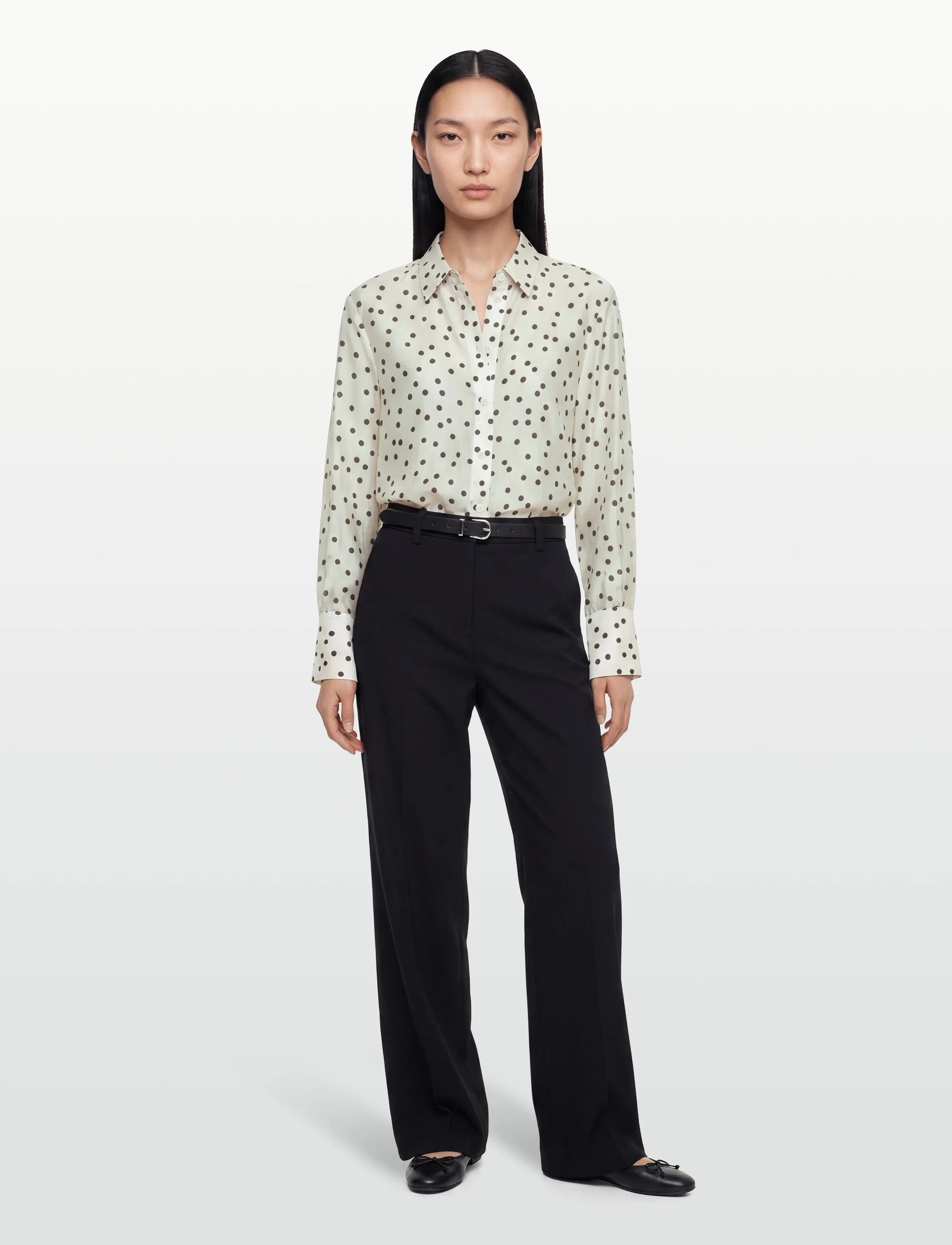 MSCH Copenhagen MSCHDorothea Faustina Shirt AOP - Shirts - PEYOTE DOT / cream