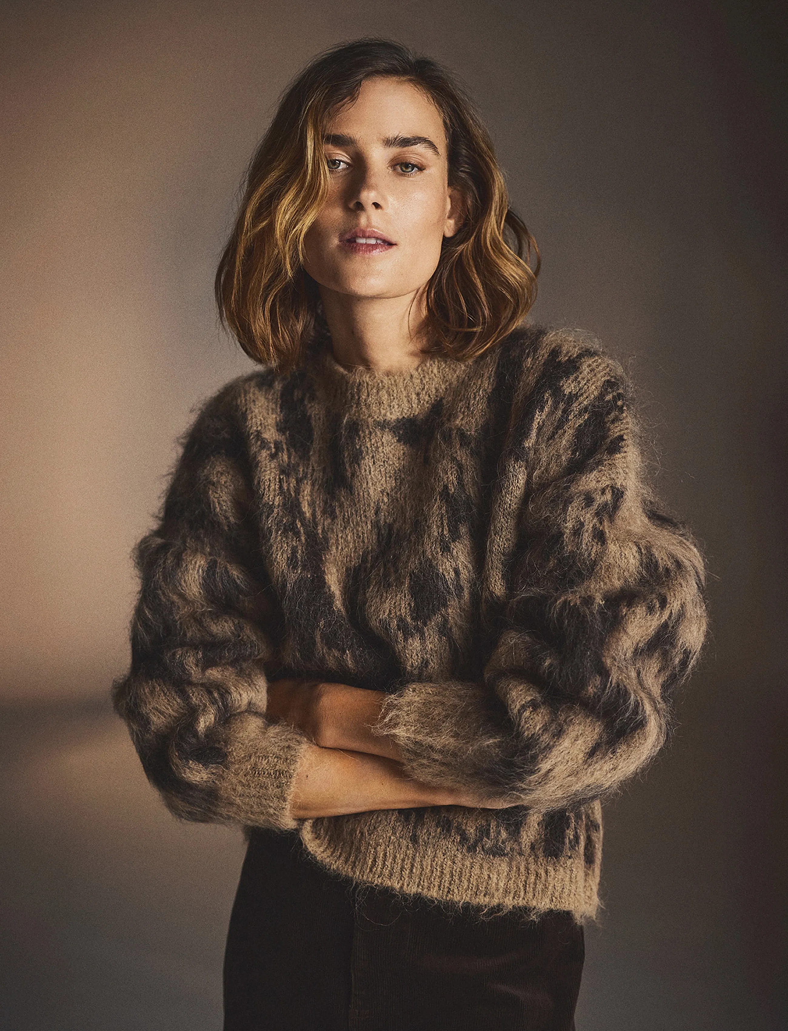 MSCH Copenhagen - MSCHAgnete Lycie Pullover - striktrøjer - tannin abstract - 0