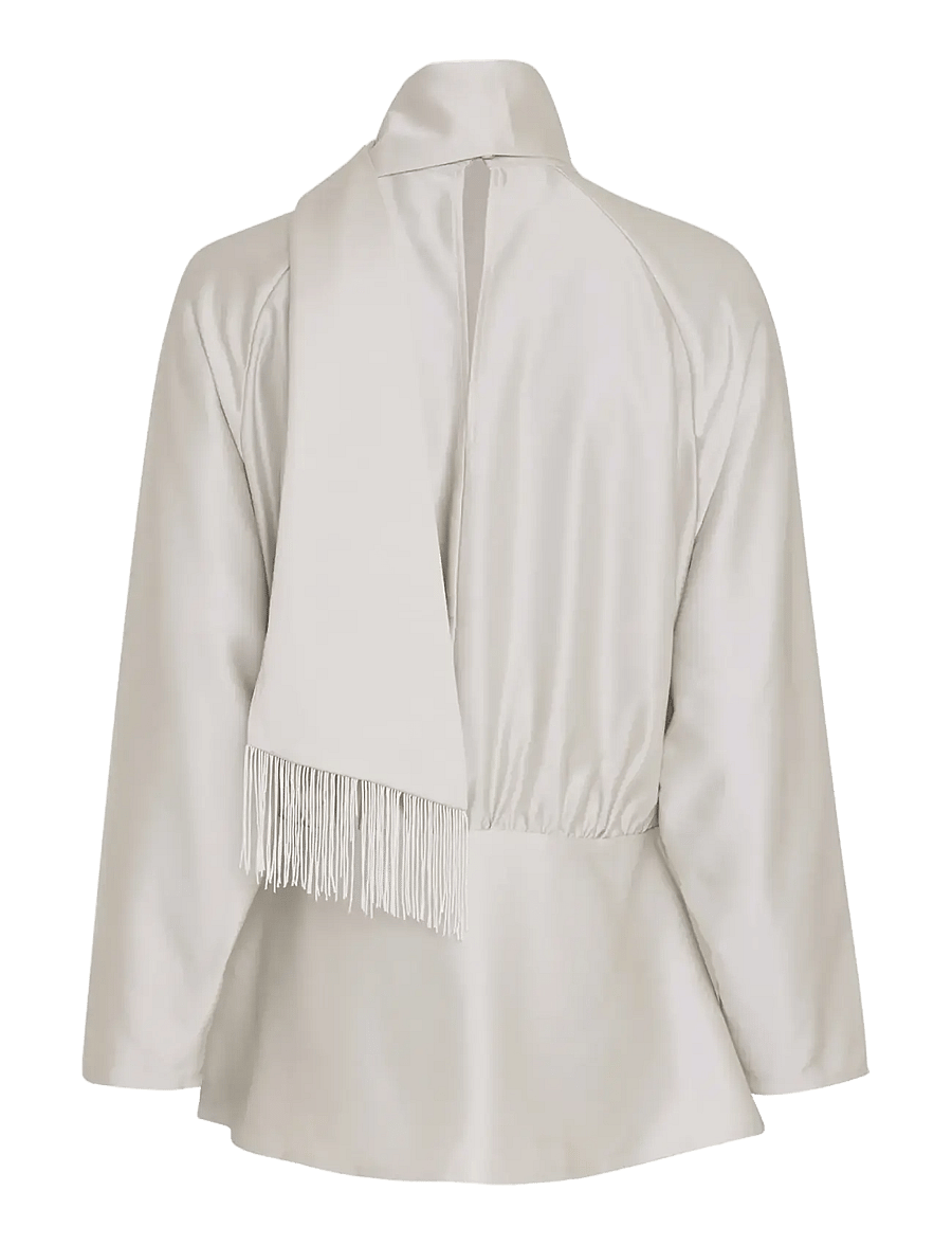 MSCH Copenhagen - MSCHVanessa Top - långärmade blusar - white onyx - 2