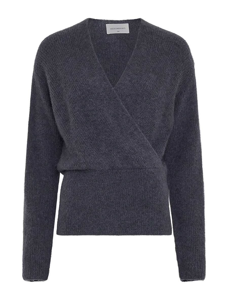 MSCH Copenhagen - MSCHBondie Hope V Pullover - stickade tröjor - india ink mel - 0