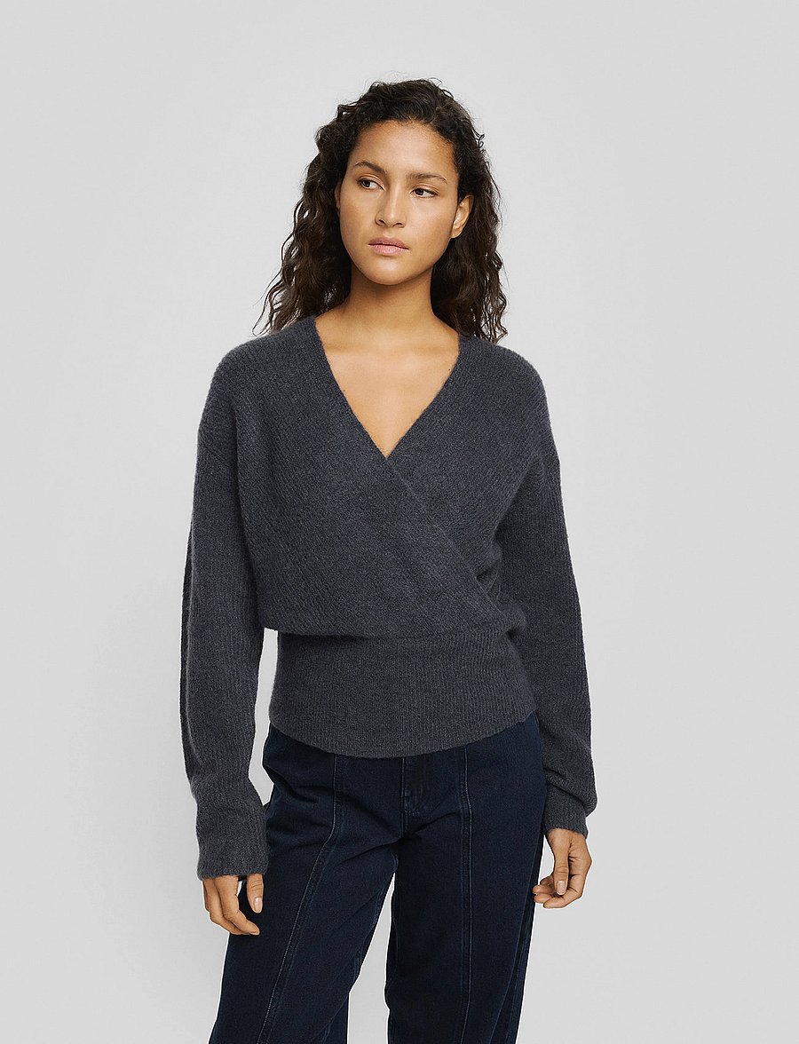MSCH Copenhagen - MSCHBondie Hope V Pullover - striktrøjer - india ink mel - 0