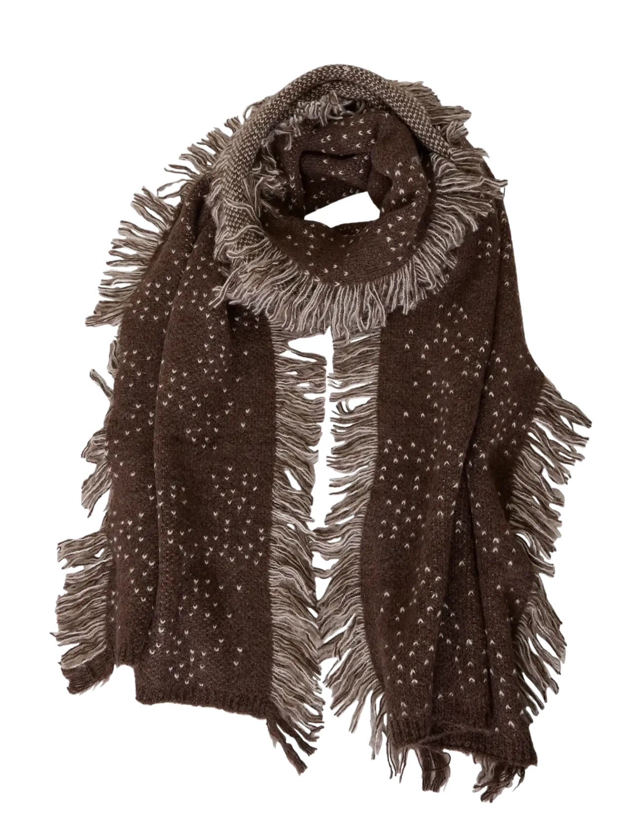 MSCH Copenhagen MSCHAmaryllis Heidi Scarf Key - Halstørklæder - HOT FUDGE MEL / brown
