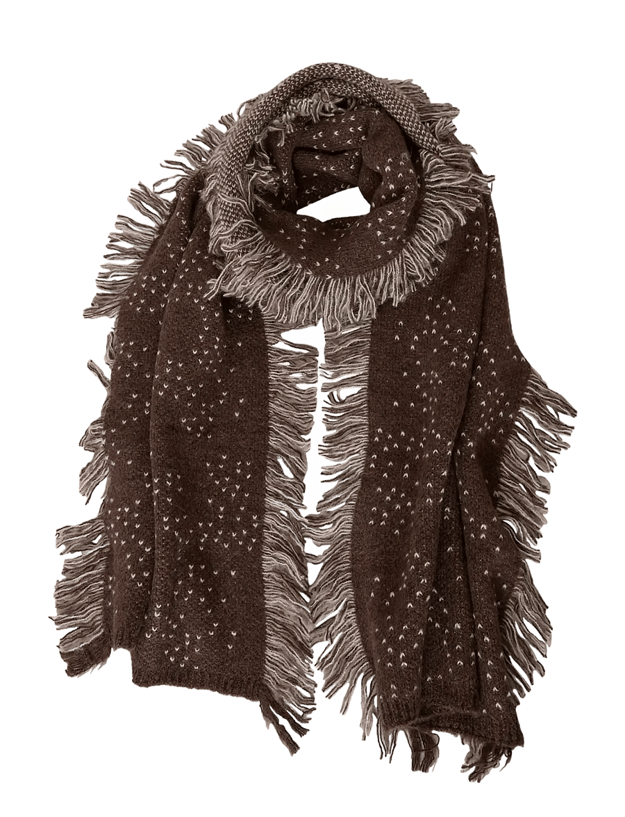 MSCH Copenhagen - MSCHAmaryllis Heidi Scarf Key - halstørklæder - hot fudge mel - 0