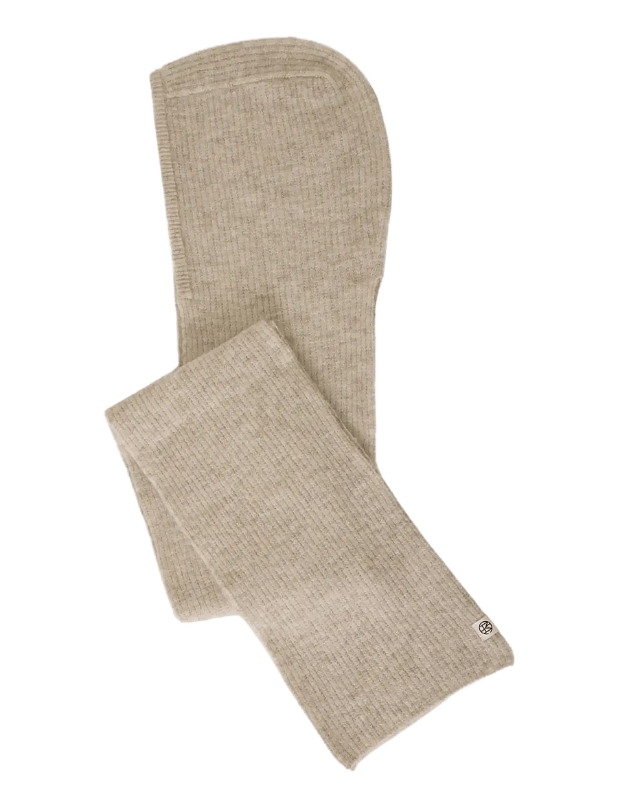 MSCH Copenhagen - MSCHBondie Hope Hood Scarf Key - halsdukar - oatmeal melange - 1