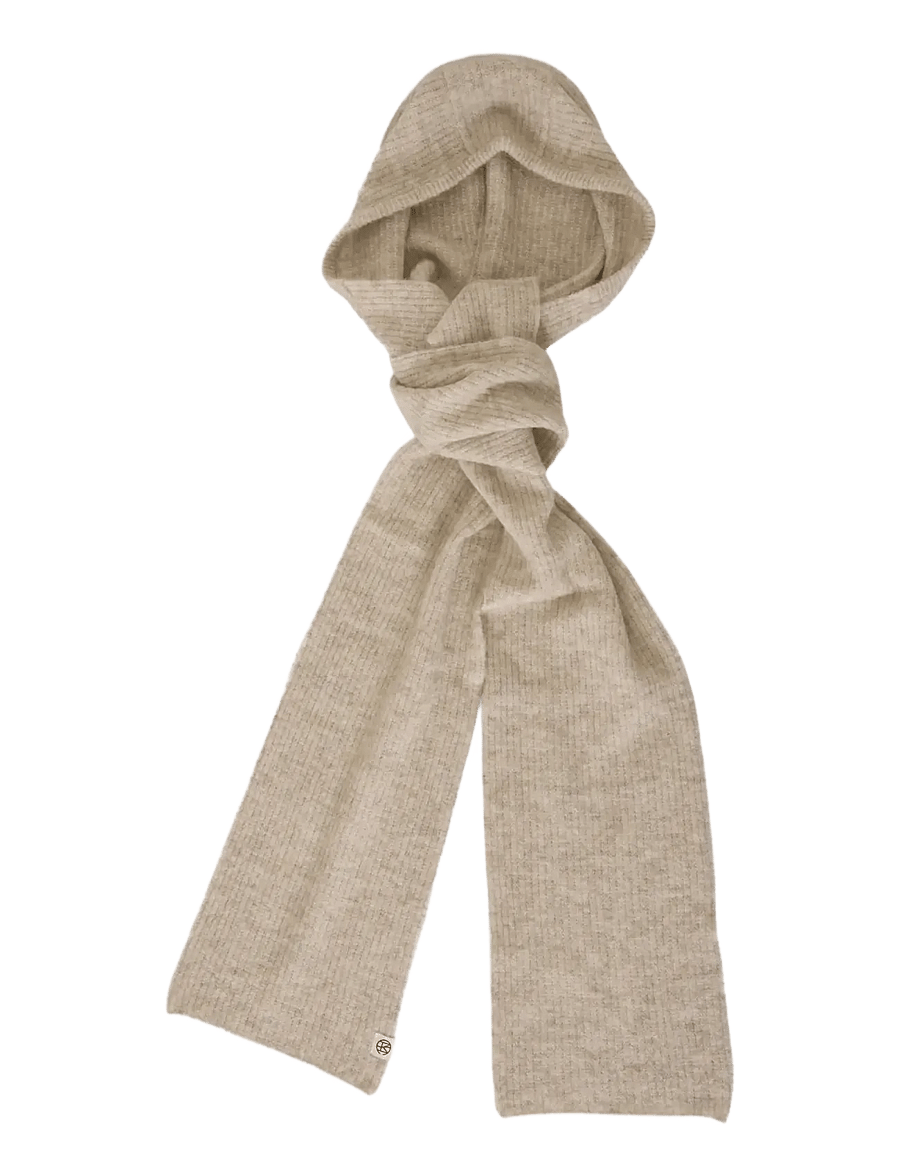 MSCH Copenhagen - MSCHBondie Hope Hood Scarf Key - halsdukar - oatmeal melange - 2