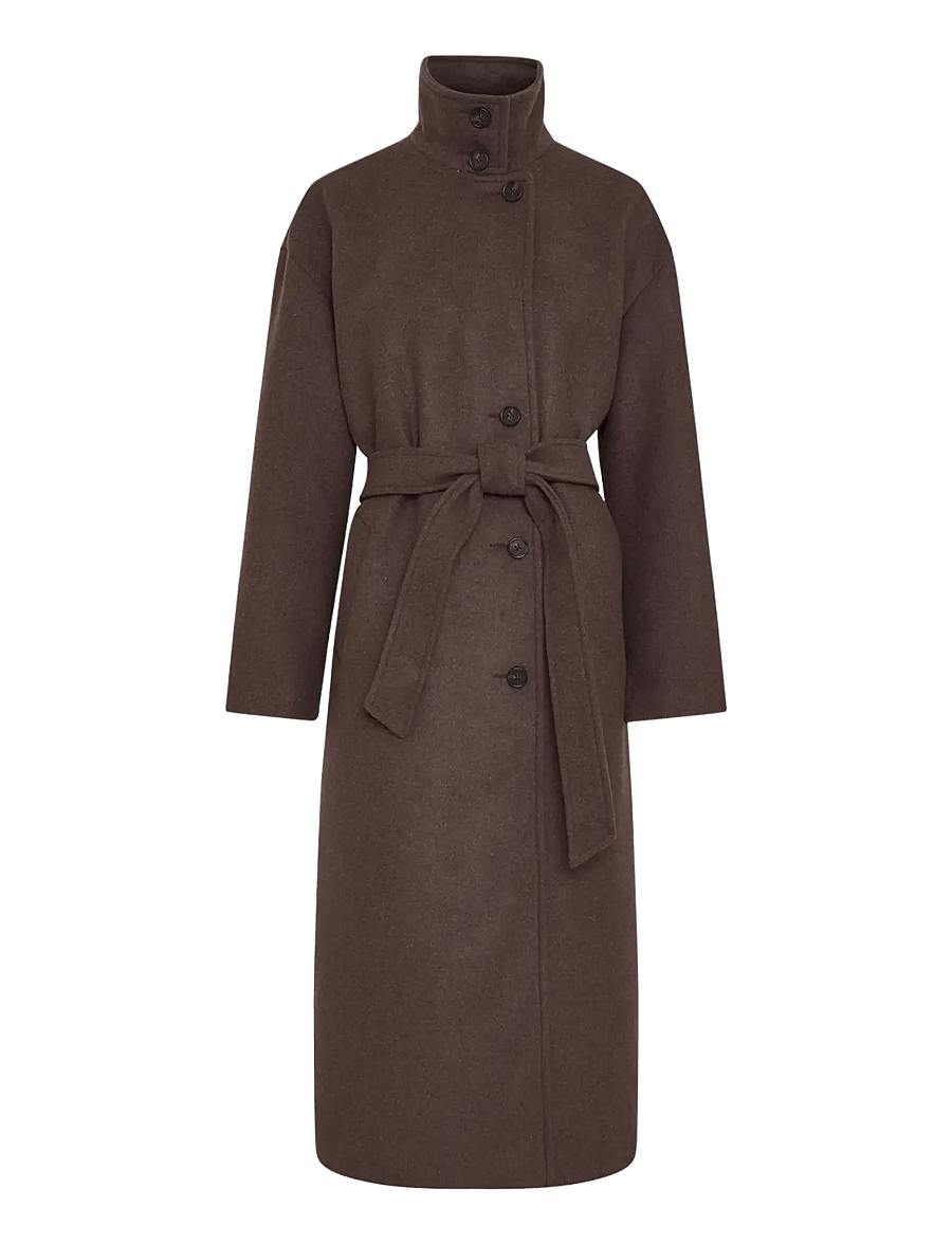 MSCH Copenhagen - MSCHKeola Secilia Wool Coat - vinterjackor - hot fudge - 0