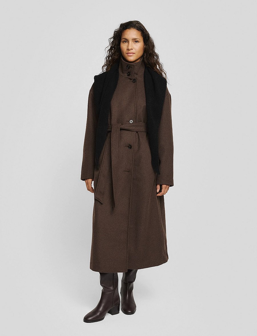 MSCH Copenhagen - MSCHKeola Secilia Wool Coat - vinterjakker - hot fudge - 0