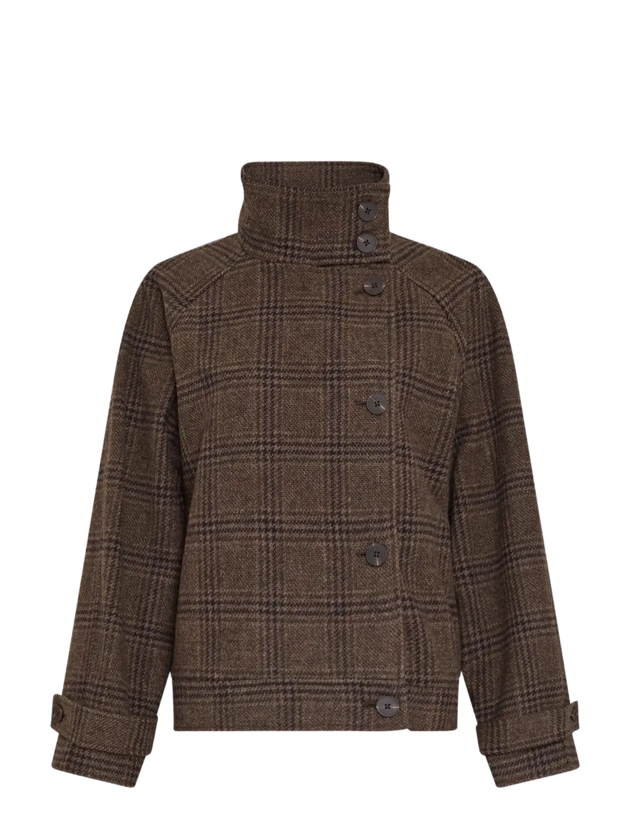 MSCH Copenhagen MSCHPamela Amaranda Jacket CHK - Ulljackor - HOT FUDGE/RUBBE / brown