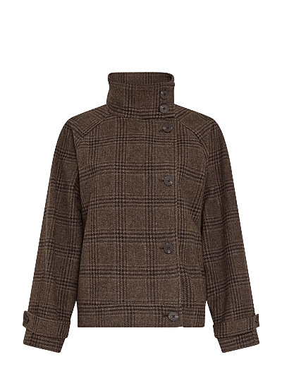 Mschpamela Amaranda Jacket Chk - Uldjakker