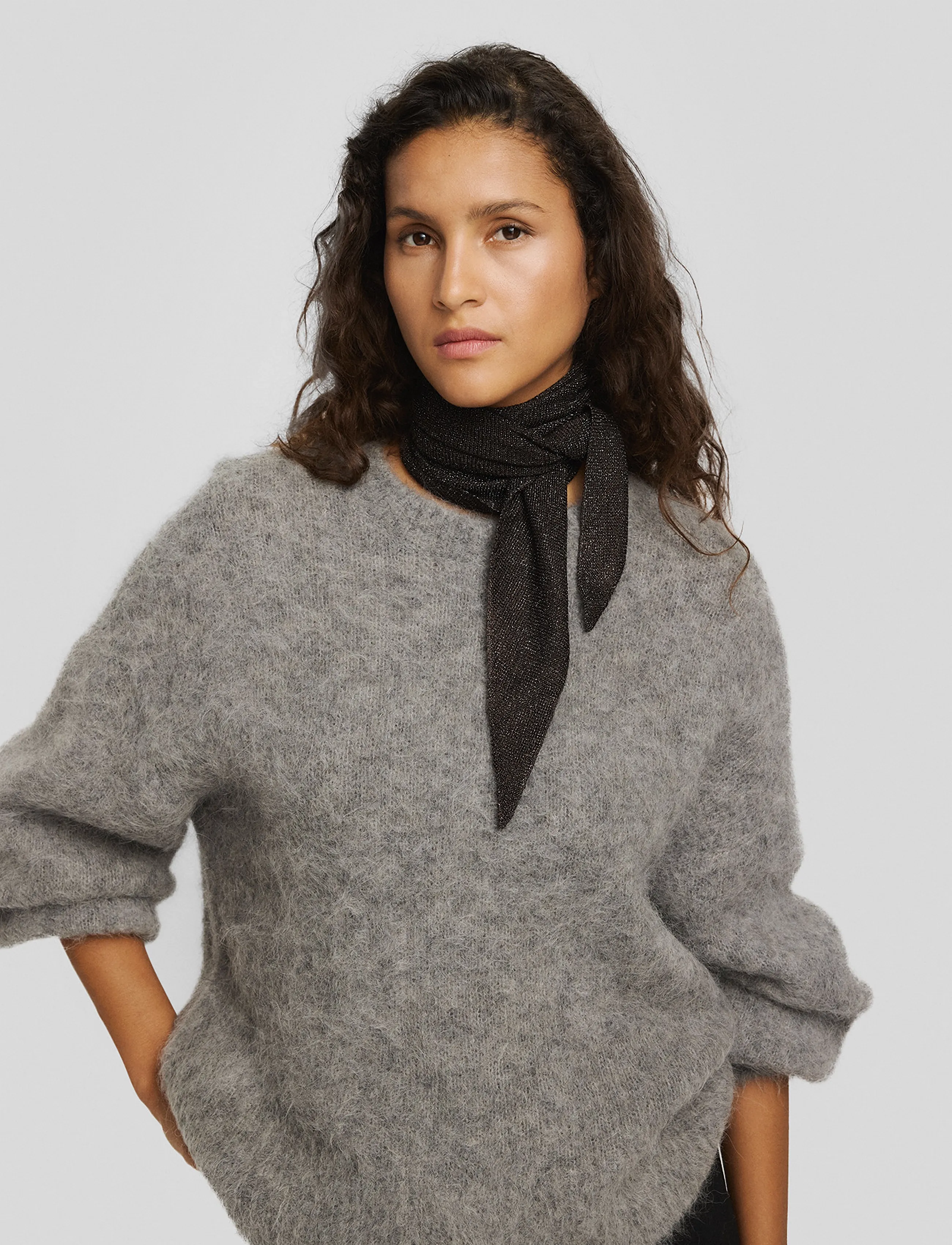 MSCH Copenhagen MSCHShirley Scarf Key - Sjalar & Halsdukar - MOLÉ/SILVER / brown
