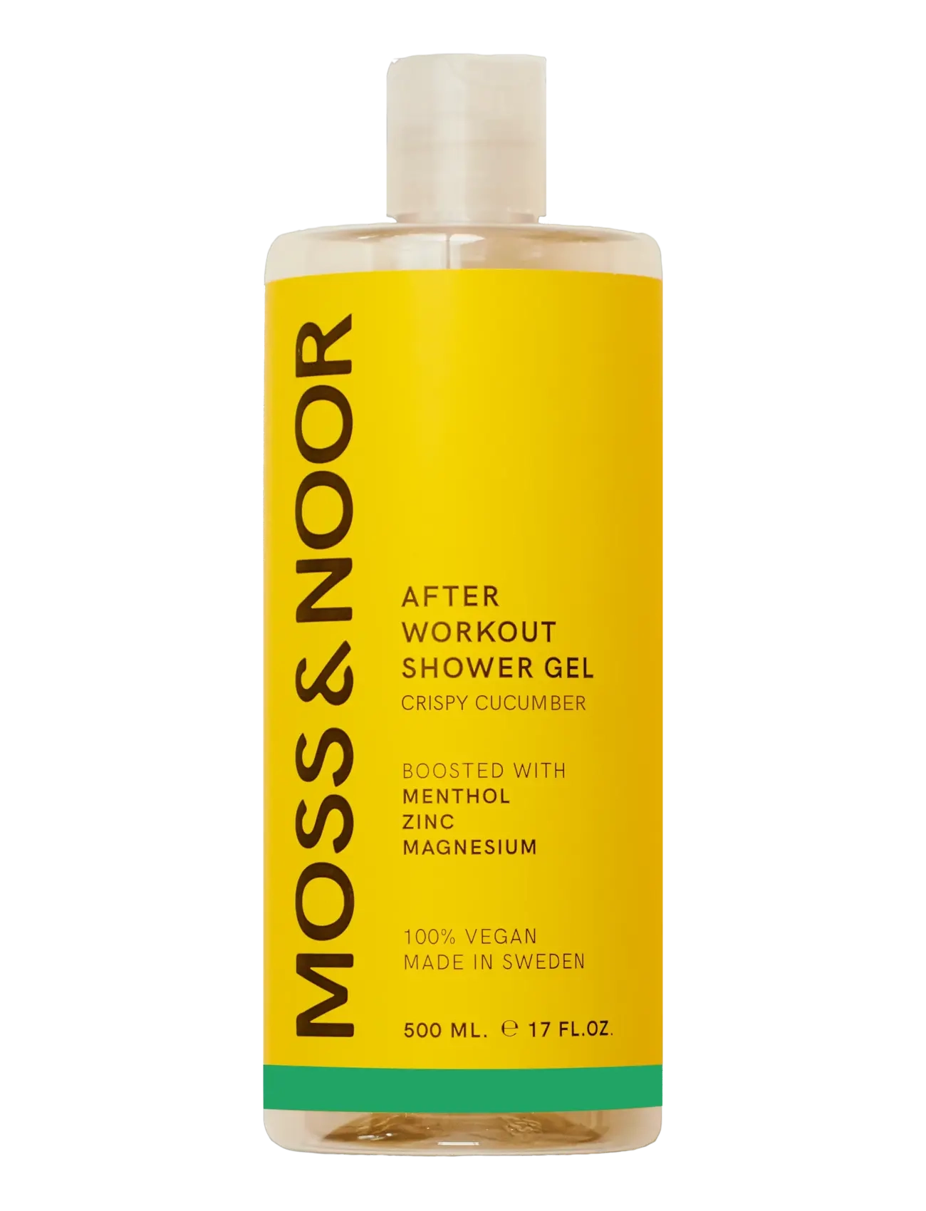 MOSS & NOOR After Workout Shower Gel Crispy Cucumber 500 ml - MOSS & NOOR - N/A / clear