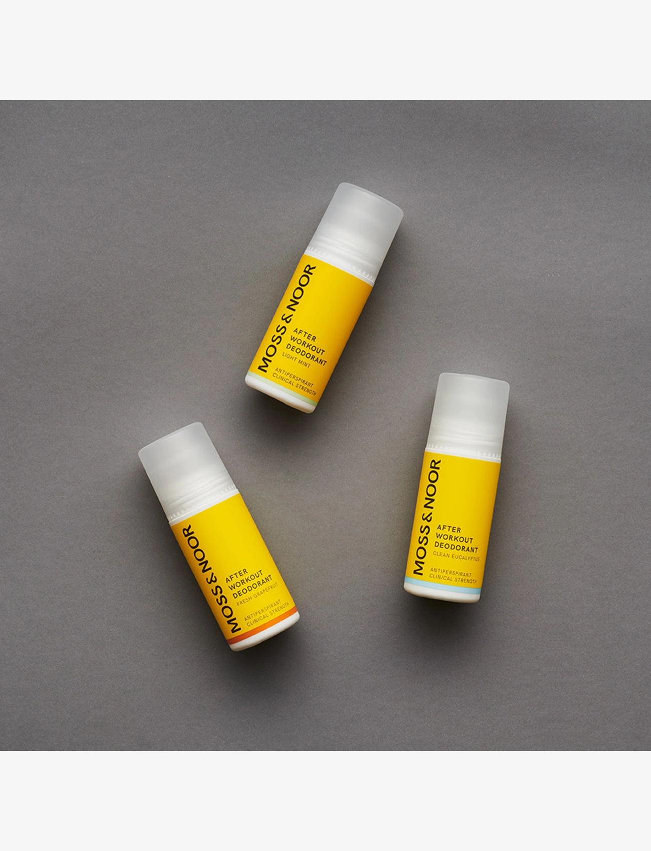 MOSS & NOOR - After Workout Deodorant Mixed 3 pack - deo roll-on - clear - 1