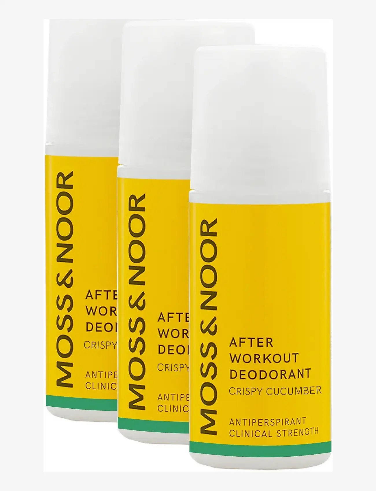 MOSS & NOOR - After Workout Deodorant Crispy Cucumber 3 pack - roll on deoer - n/a - 1
