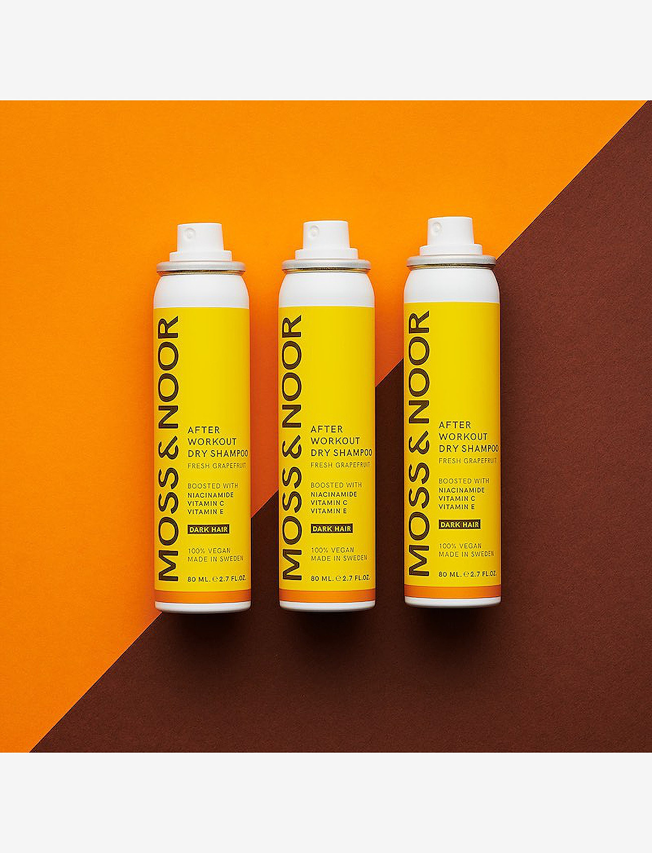 MOSS & NOOR - After Workout Dry Shampoo Dark Hair Pocket Size Fresh Grapefruit 3 pack - til ham - clear - 1