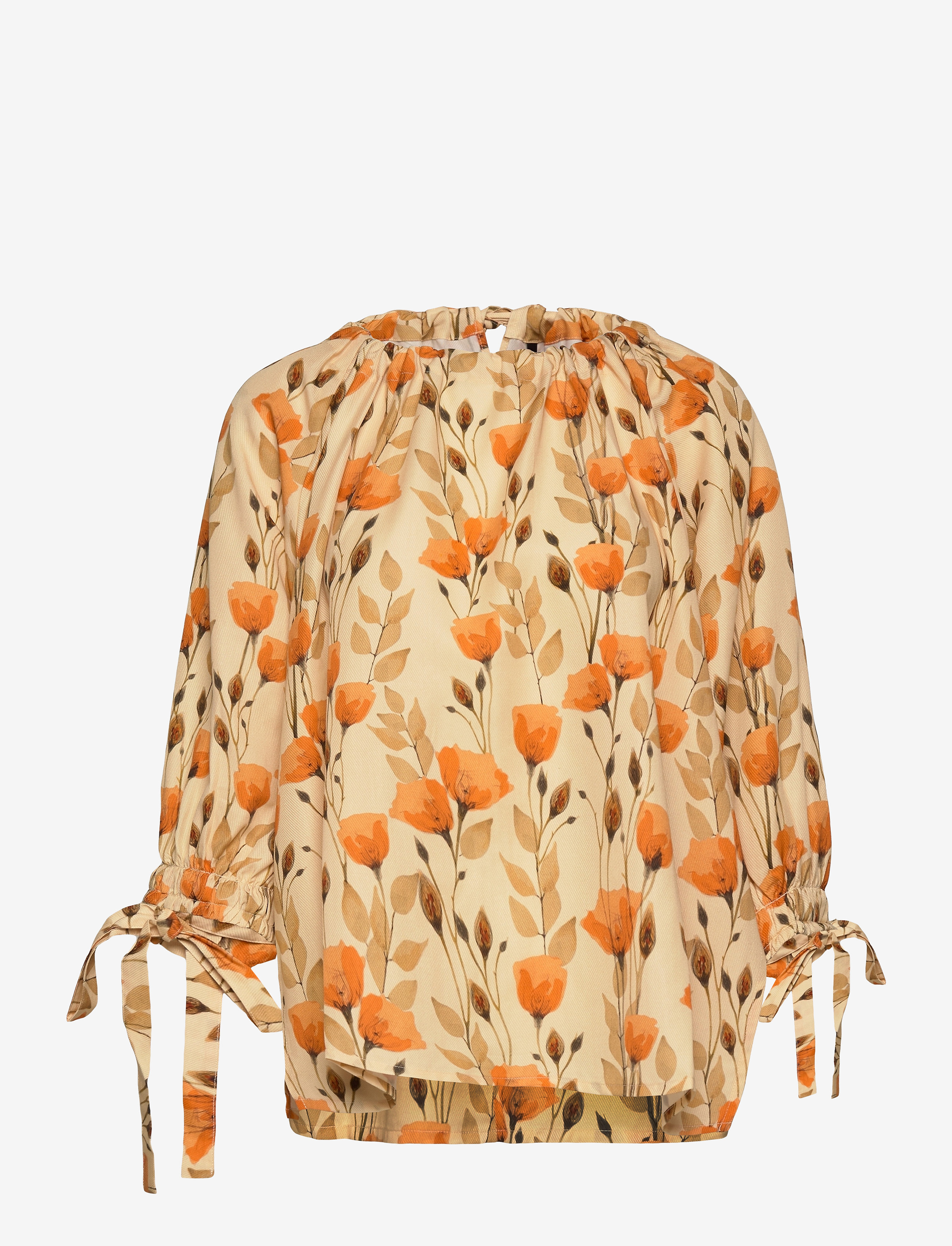 Mother of Pearl BOBBIE RAGLAN SLEEVE TOP - Riided - POPPY PEACH / orange
