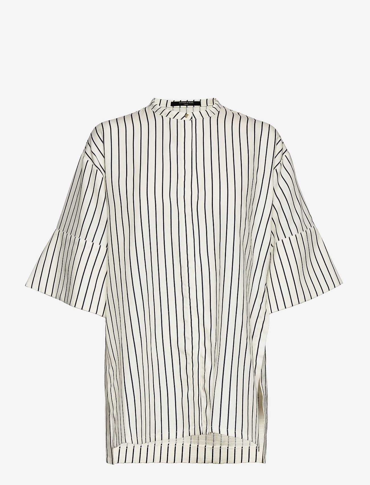 Mother of Pearl - JADE SHIRT - short-sleeved blouses - navy/white stripes - 0