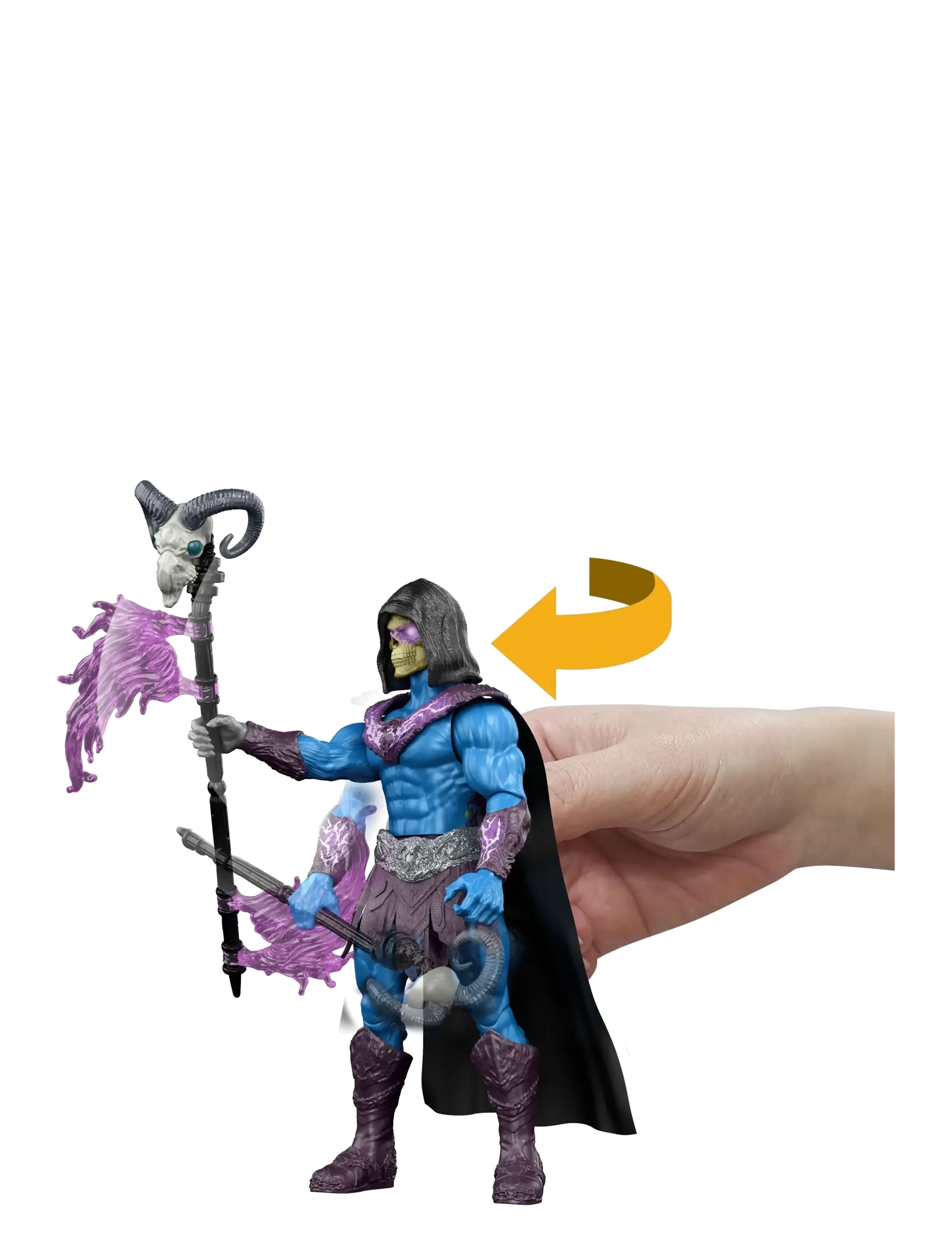 Motu - Skeletor Havoc Staff Attack Feature Figure, 5.5 Inch Twist & Release Toy - varoņu figūras - multicolor - 2