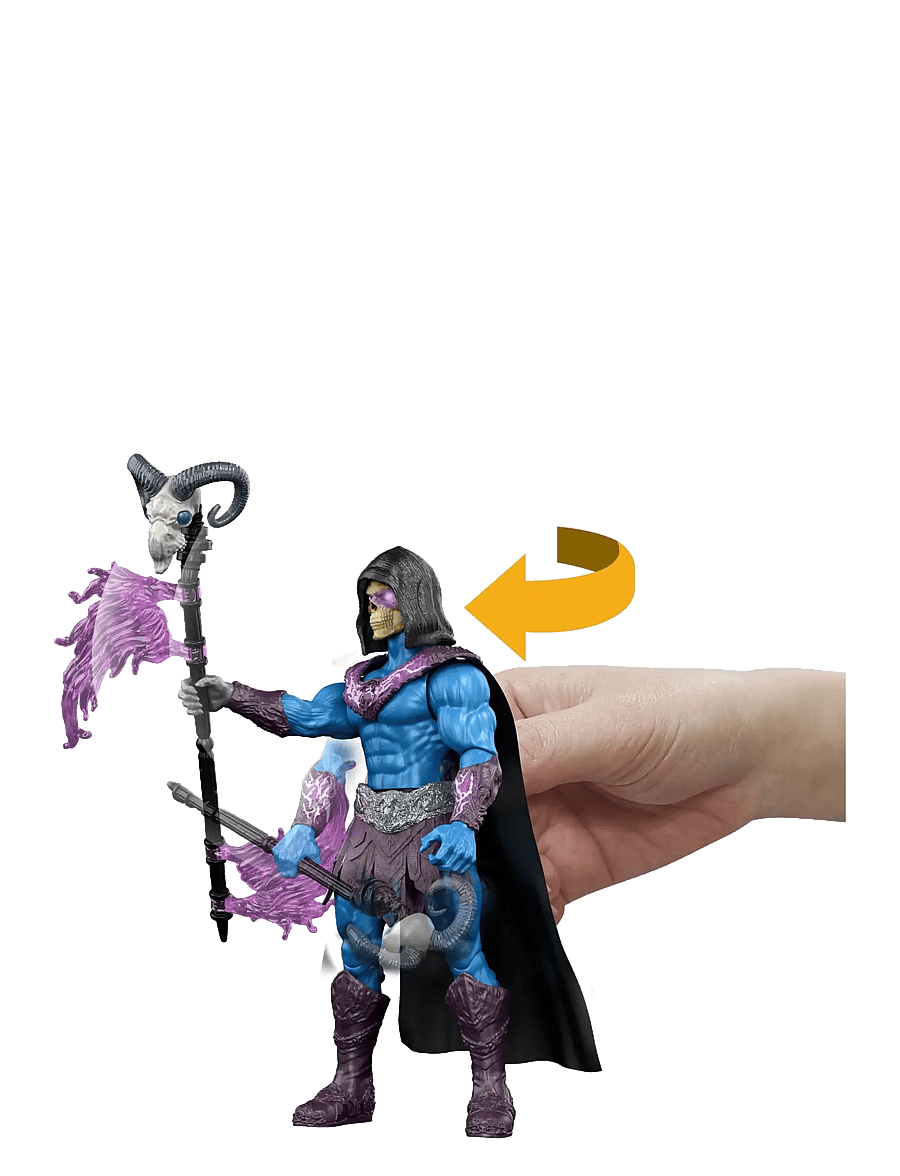 Motu - Skeletor Havoc Staff Attack Feature Figure, 5.5 Inch Twist & Release Toy - varoņu figūras - multicolor - 2