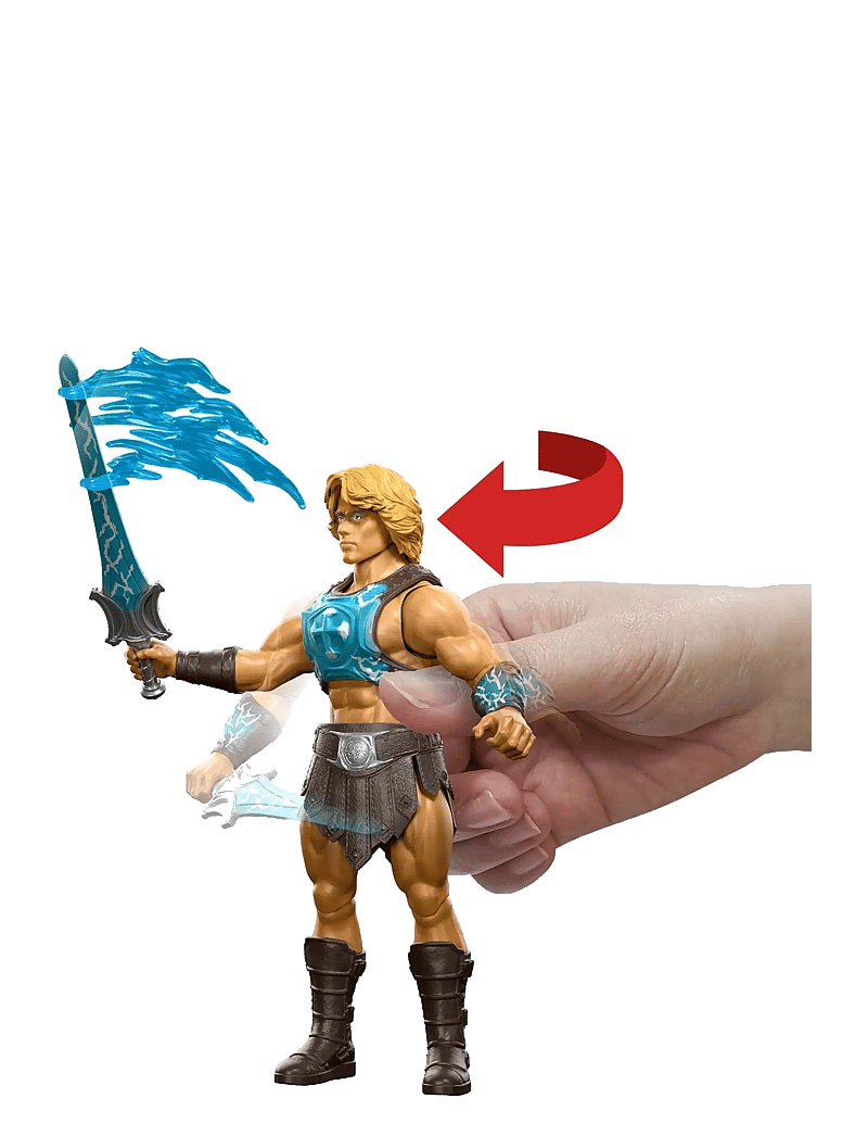 Motu - He-Man Power Sword Slash Feature Figure Toy, 5.5 Inch Twist & Release Action - actionfigurer - multicolor - 5