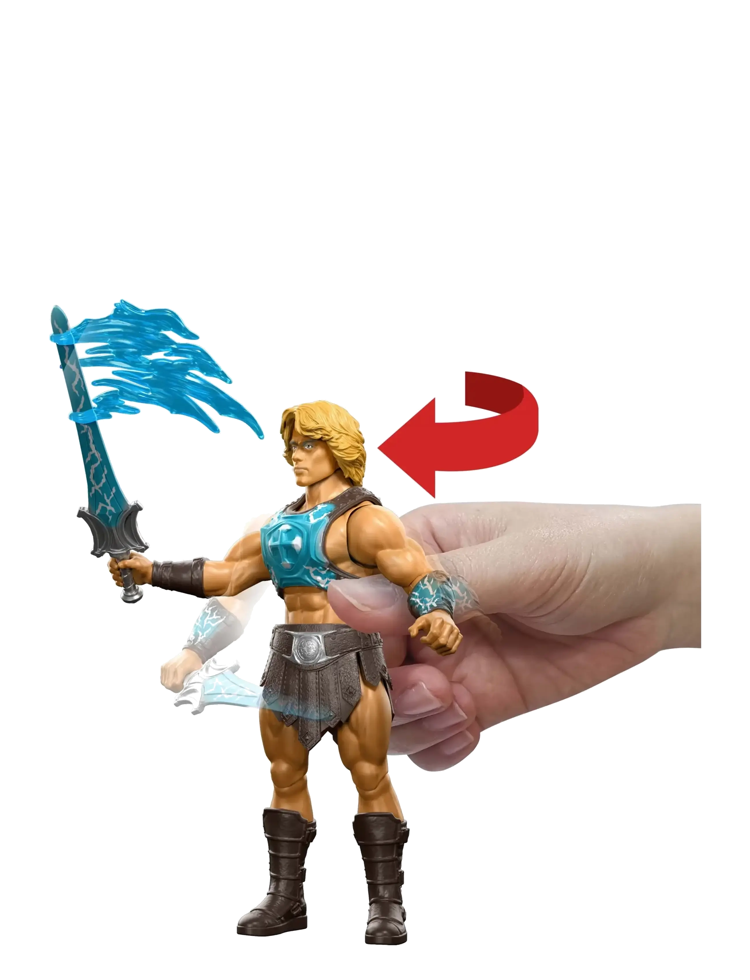 Motu - He-Man Power Sword Slash Feature Figure Toy, 5.5 Inch Twist & Release Action - kangelaskujukesed - multicolor - 5