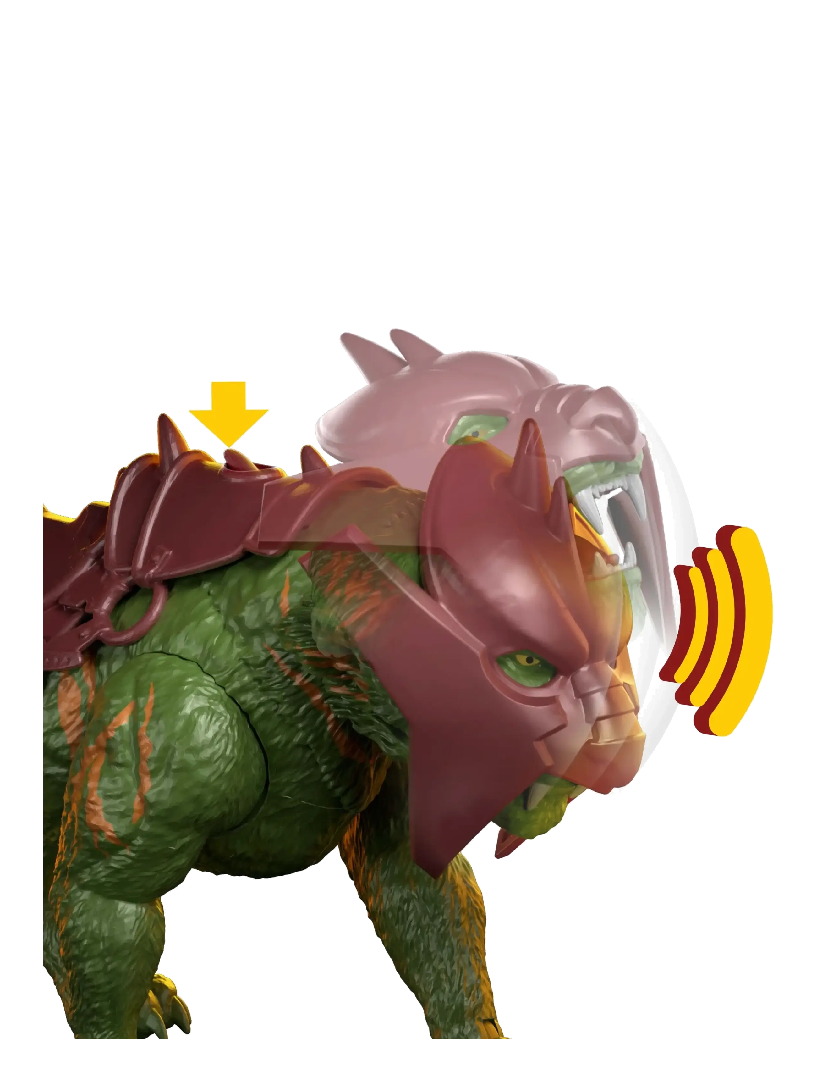 Motu - 2026 Movie Battle Cat Creature Figure with Chomp & Roar, 5.5 Inch Scale - actionfigurer - multicolor - 4